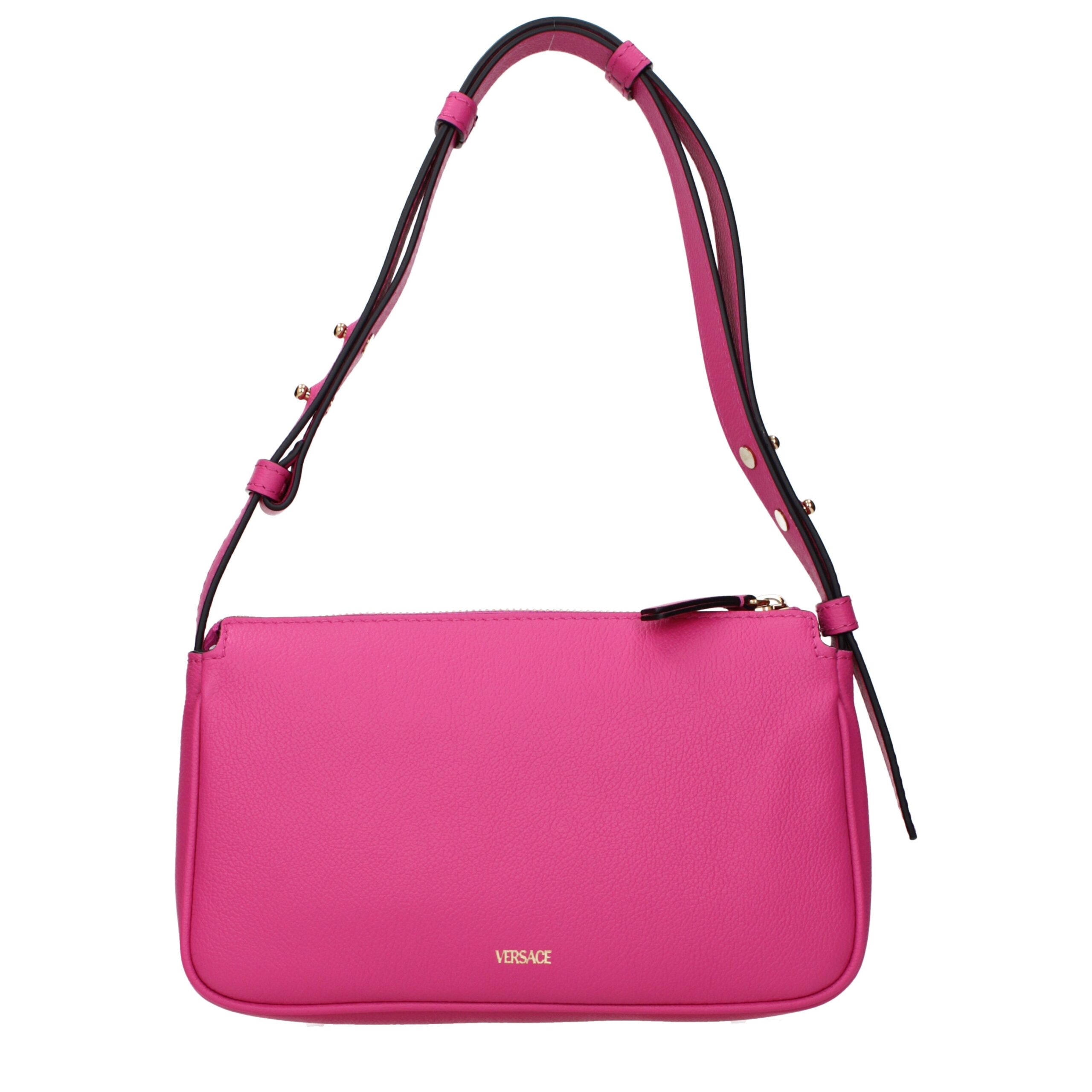 Versace Pink Leather Shoulder Bag - Image 3