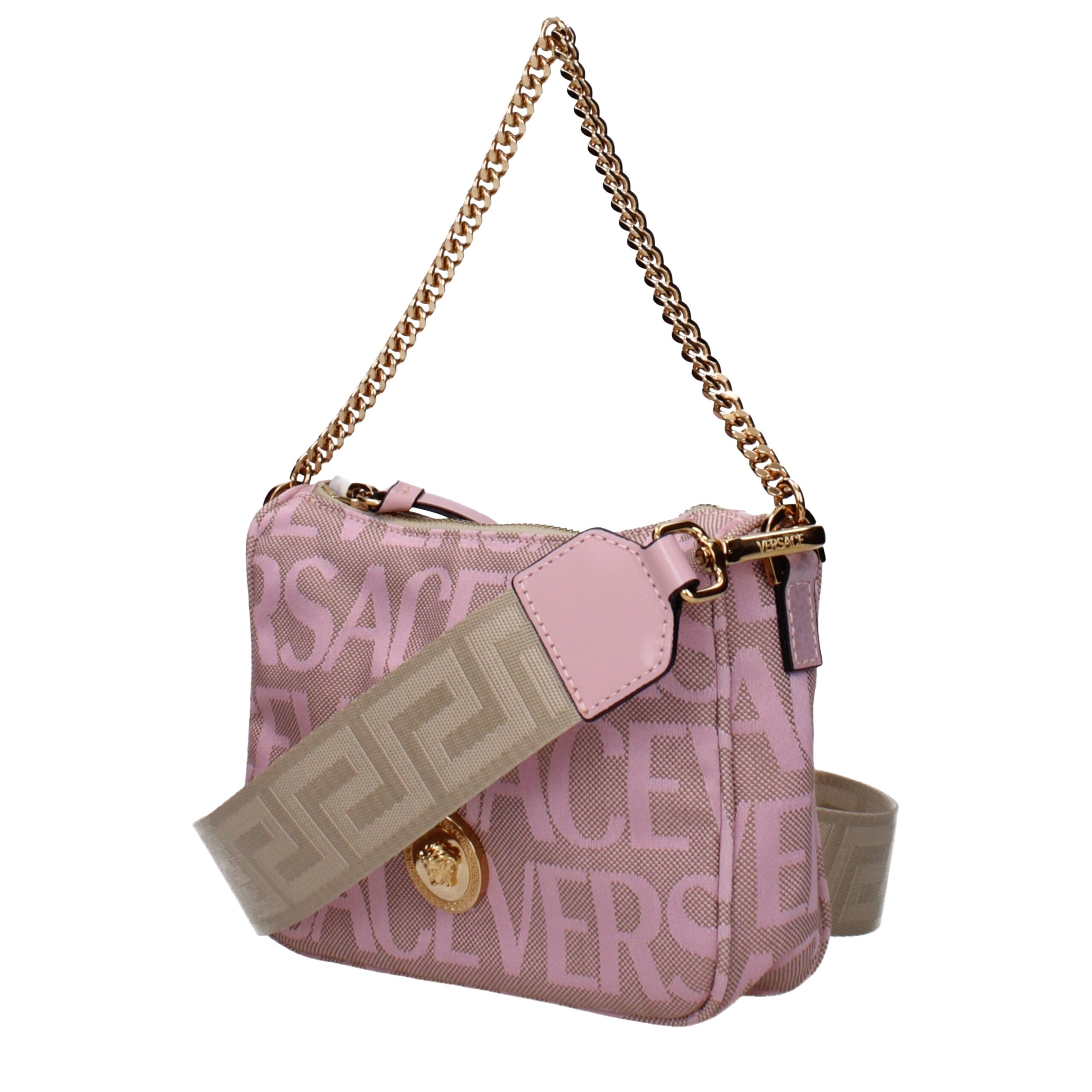 Versace Pink Fabric Handbag - Image 2