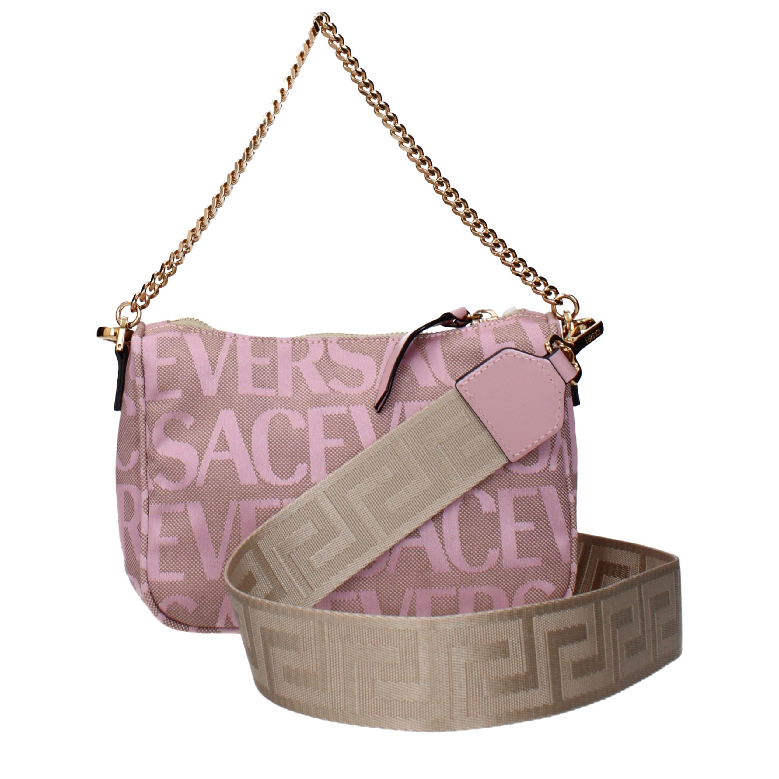 Versace Pink Fabric Handbag - Image 3