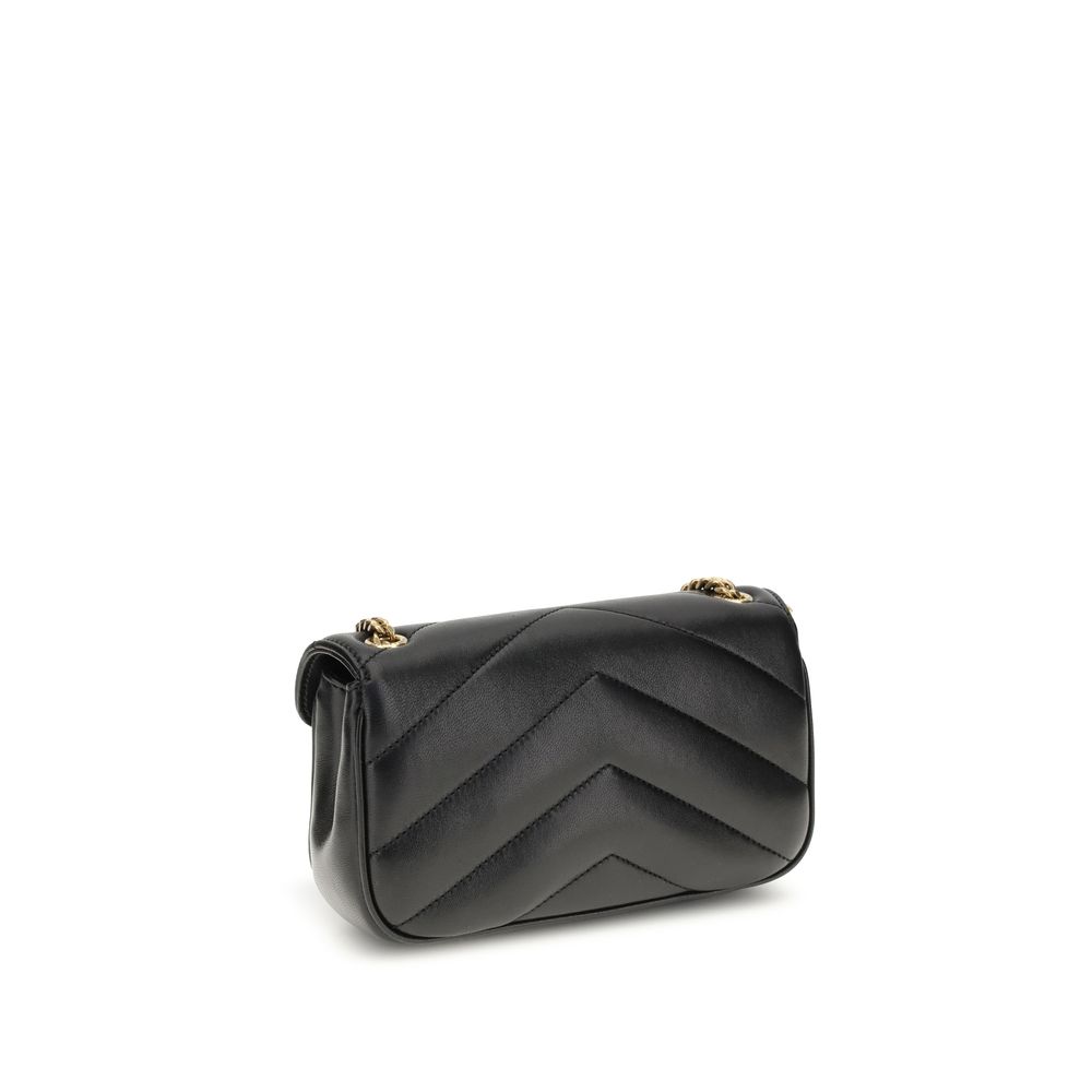 Saint Laurent Black Lamb Ovis Aries Aries Shoulder Bag - Image 3