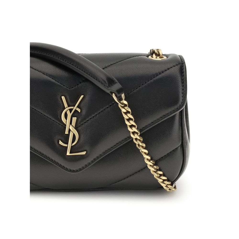 Saint Laurent Black Lamb Ovis Aries Aries Shoulder Bag - Image 4