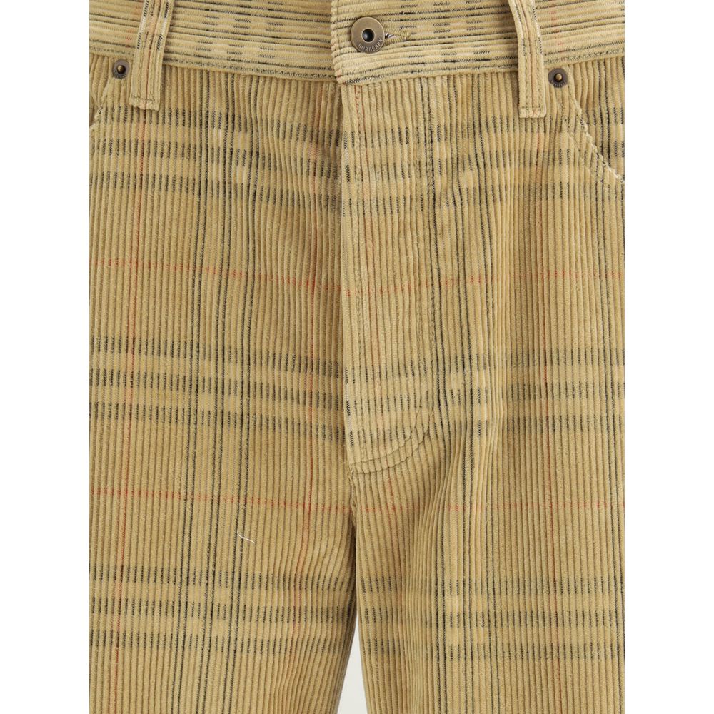 Burberry Brown Cotton Casual Pants - Image 3