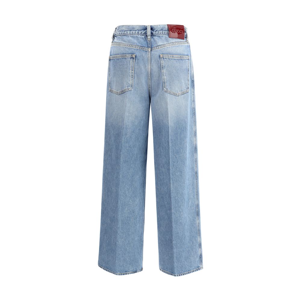 Gucci Light Blue Cotton Jeans Denim - Image 2