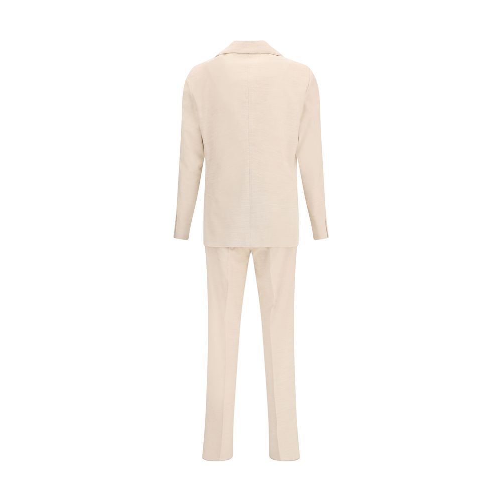 Lardini Beige Cotton Two-Piece Suit - Image 2