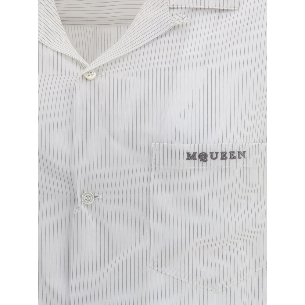Alexander McQueen White Viscose Pattern Shirt - Image 3