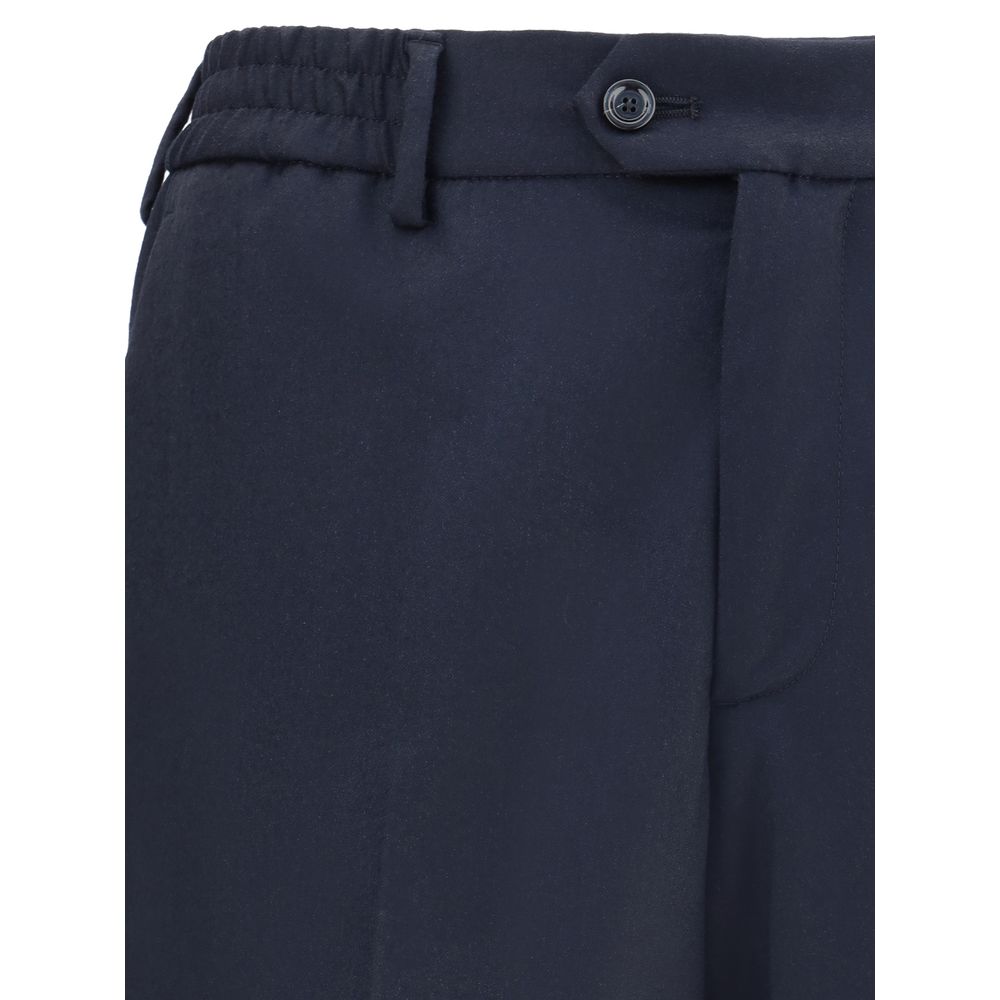 Lardini Blue Fleece Wool Chino Pants - Image 3