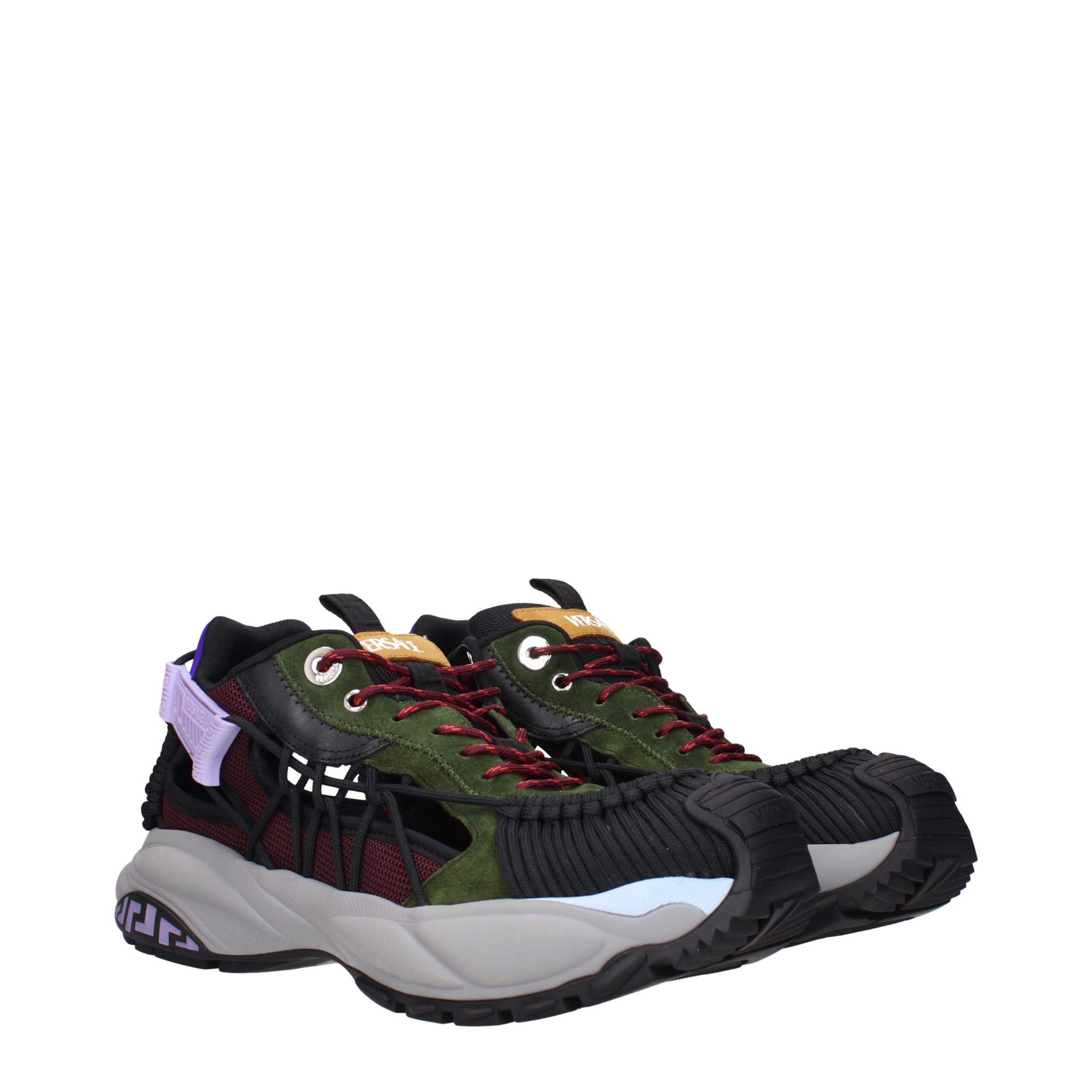 Versace Multicolor Leather Athletic Sneakers - Image 2