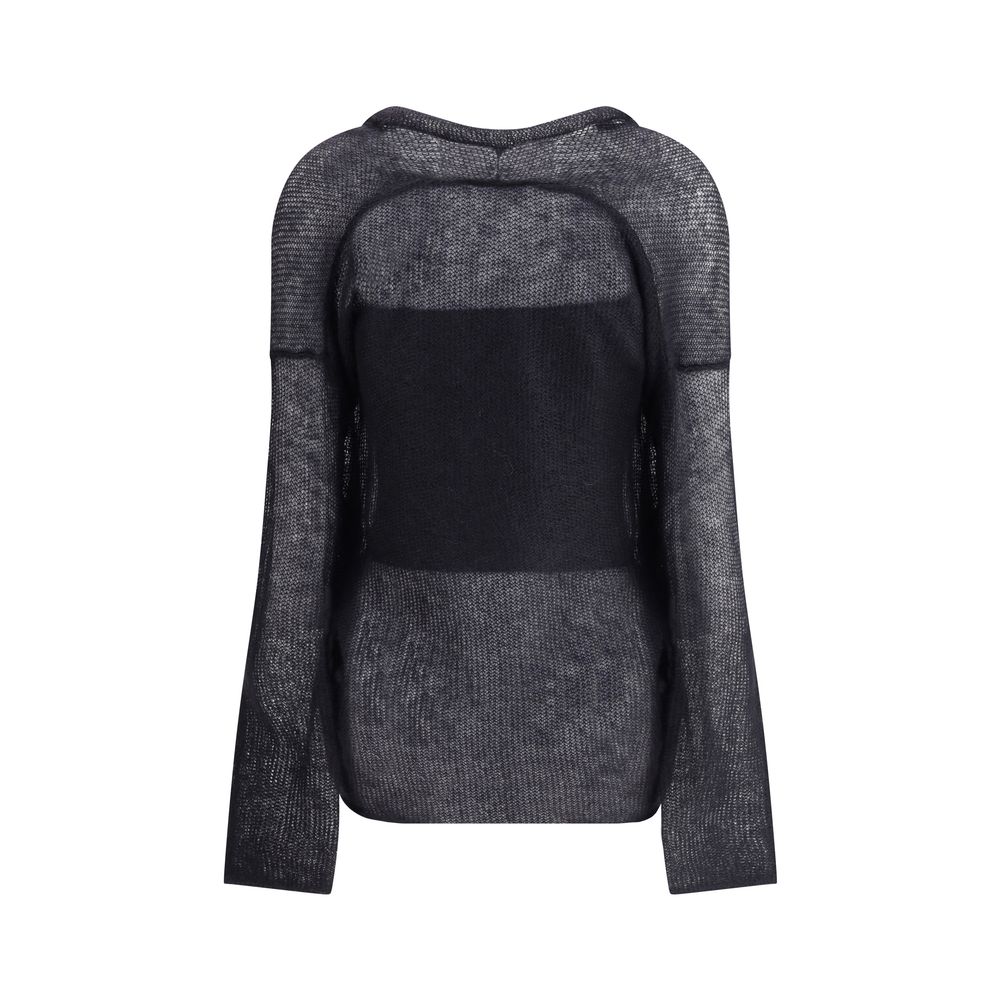 Giorgio Armani Black Mohair Cardigan - Image 2