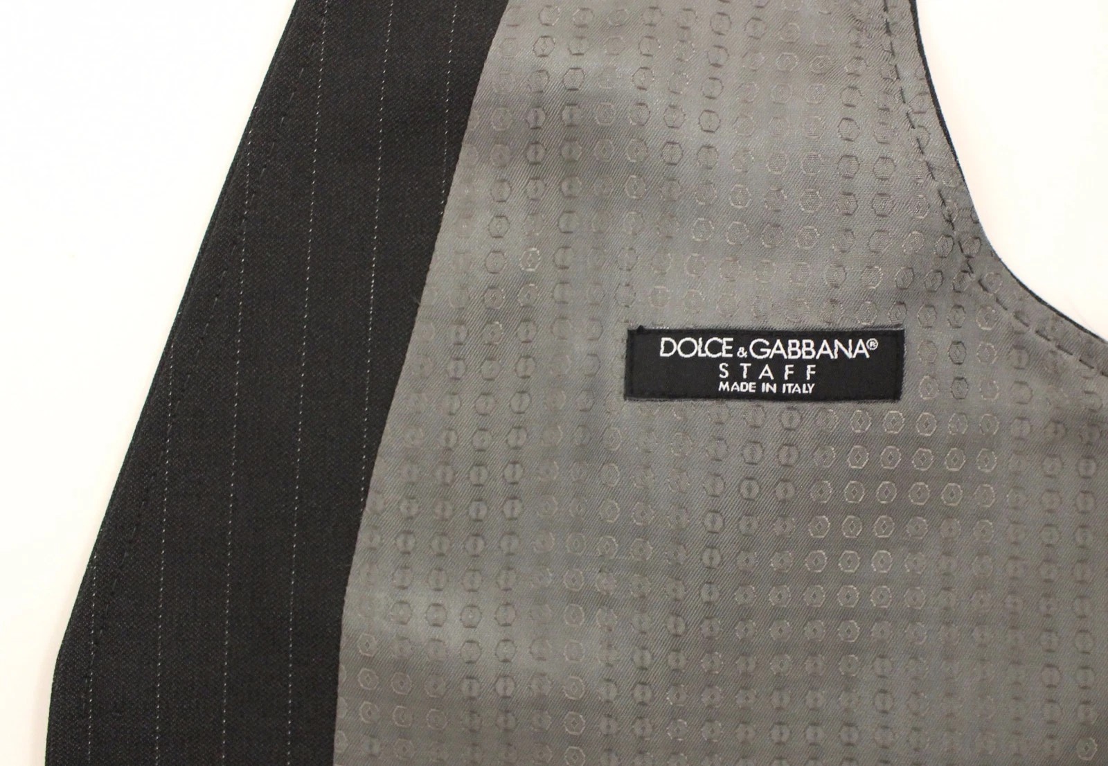 Dolce & Gabbana Gray Striped Formal Dress Gilet Vest - Image 5