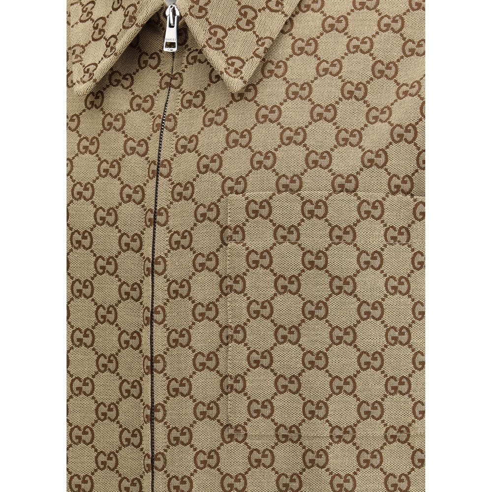 Gucci Brown Cotton Jackets And Coat - Image 3