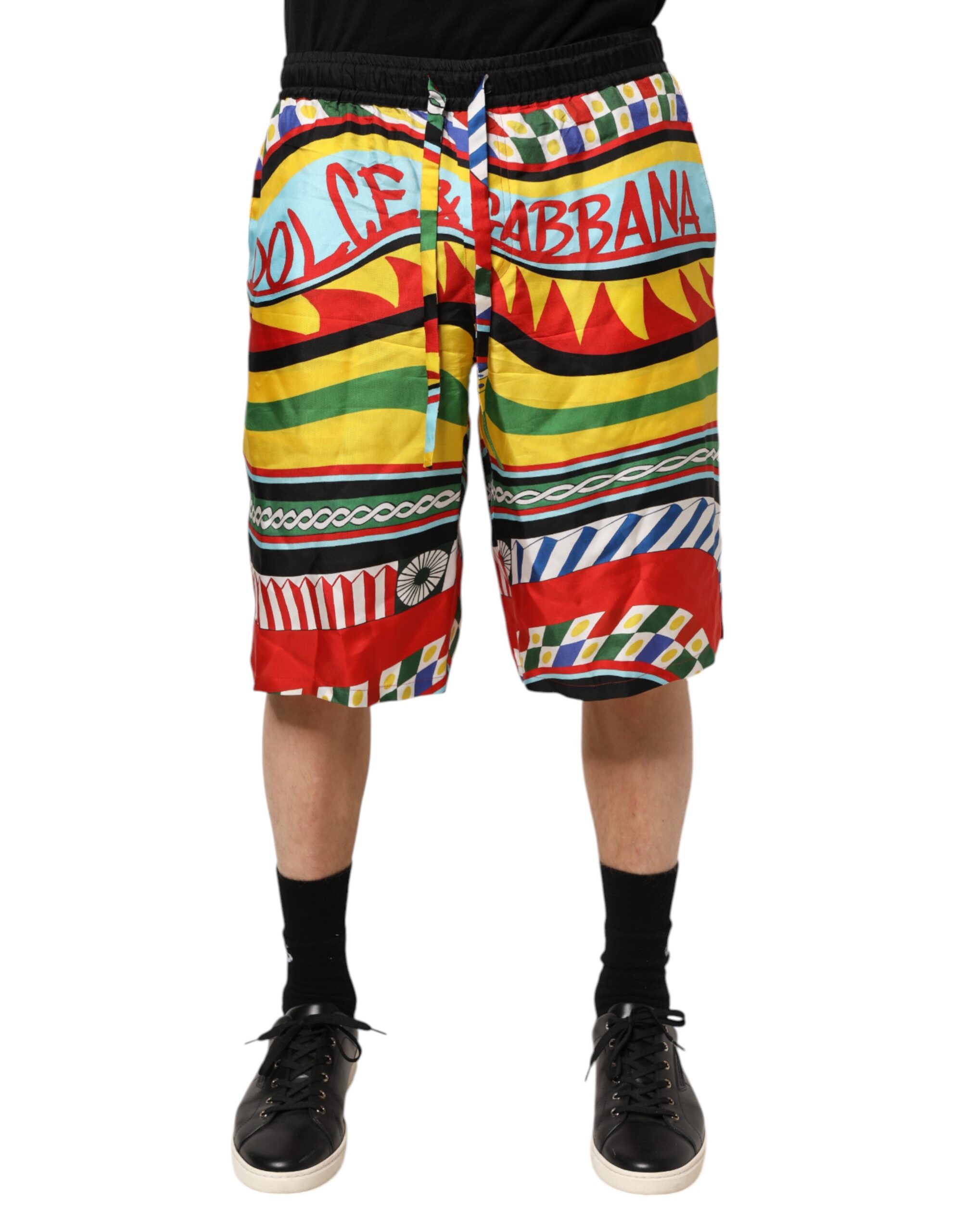 Dolce & Gabbana Multicolor Sicilian Carretto Shorts Swimwear - Image 2