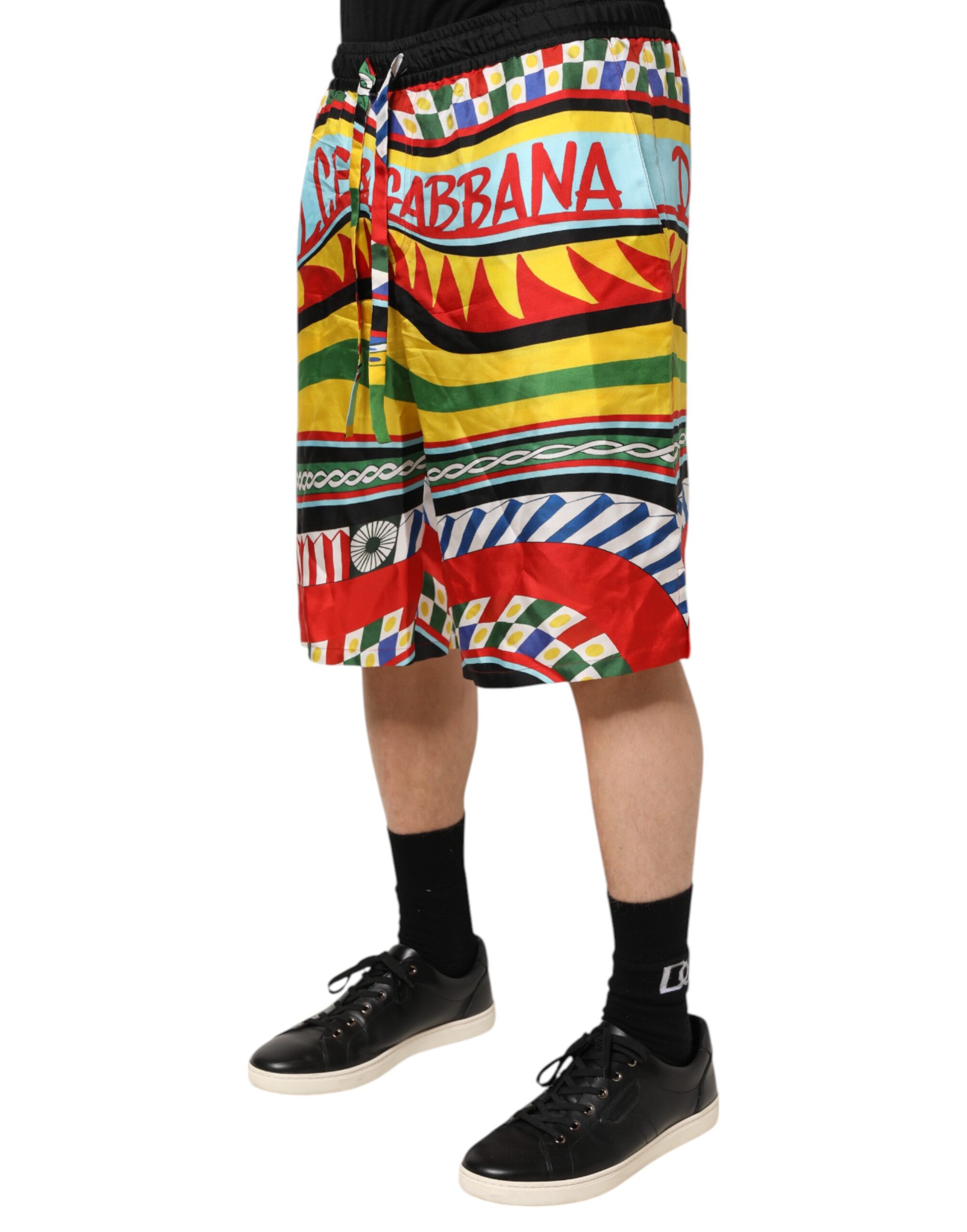 Dolce & Gabbana Multicolor Sicilian Carretto Shorts Swimwear - Image 3