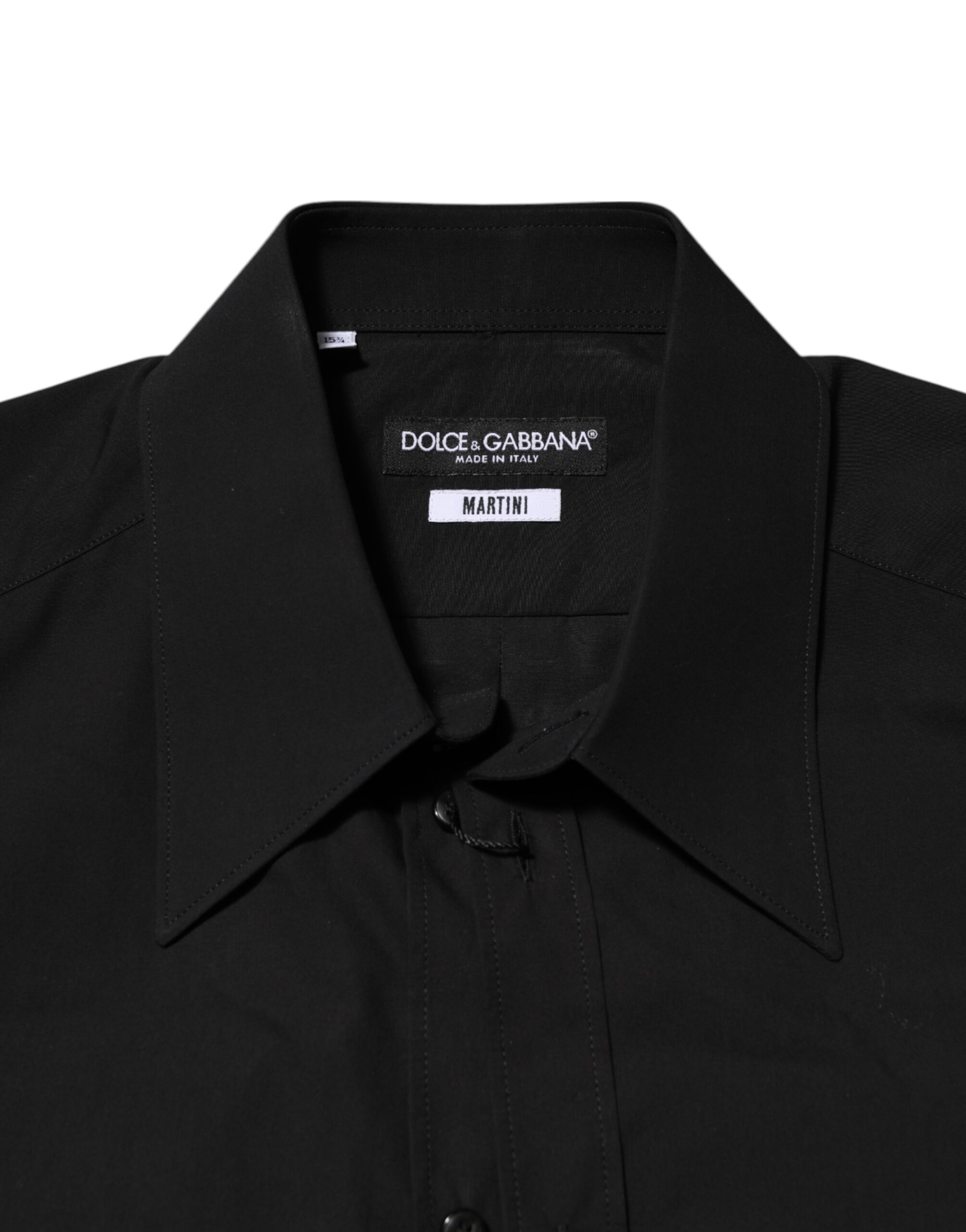 Dolce & Gabbana Black MARTINI Slim Fit Dress Formal Men Shirt - Image 6