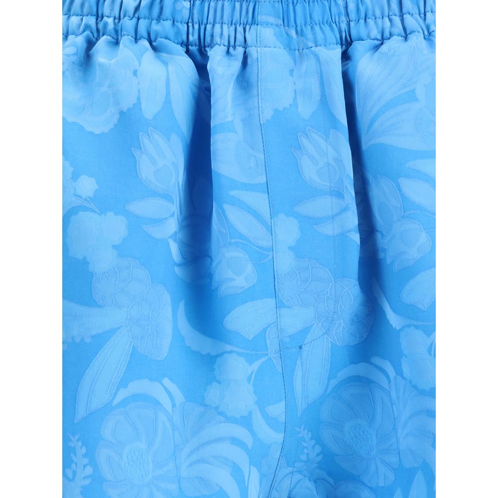 Balenciaga Blue Viscose Bermuda Shorts - Image 3