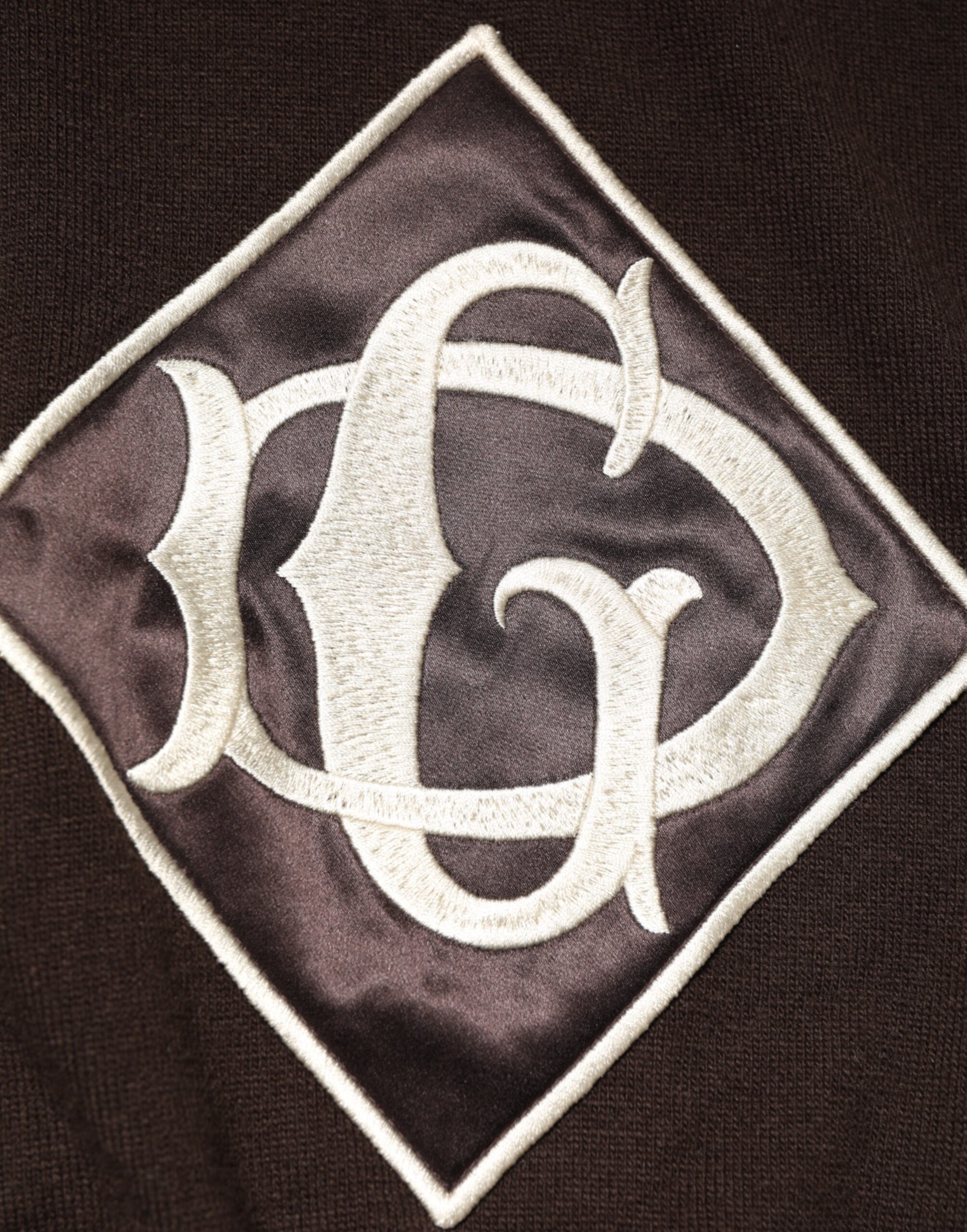 Dolce & Gabbana Brown Wool Logo Embroidered Men Polo T-shirt - Image 8