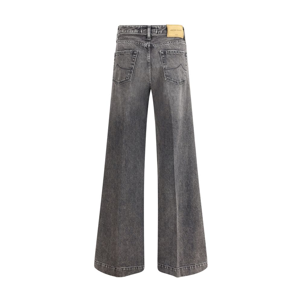 Jacob Cohen Gray Cotton Relaxed Fit Jeans - Image 2