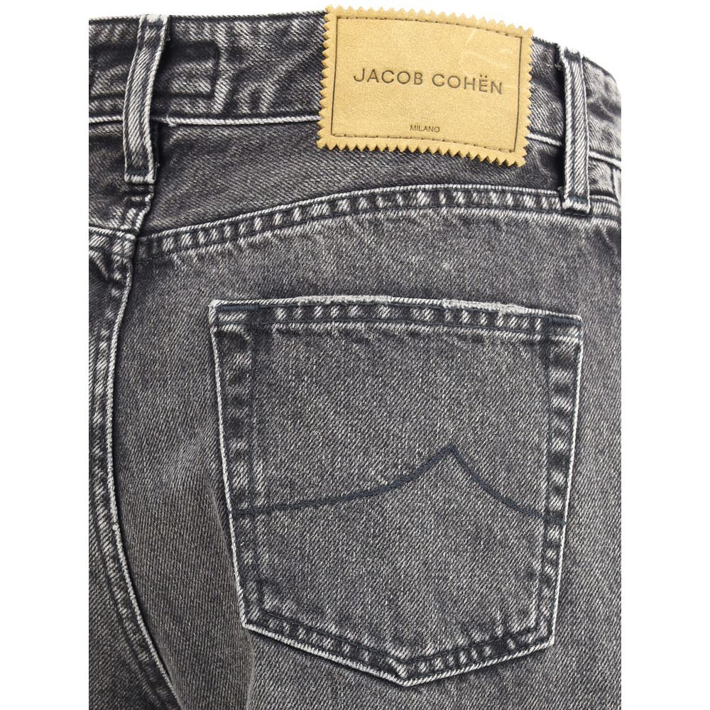 Jacob Cohen Gray Cotton Relaxed Fit Jeans - Image 3
