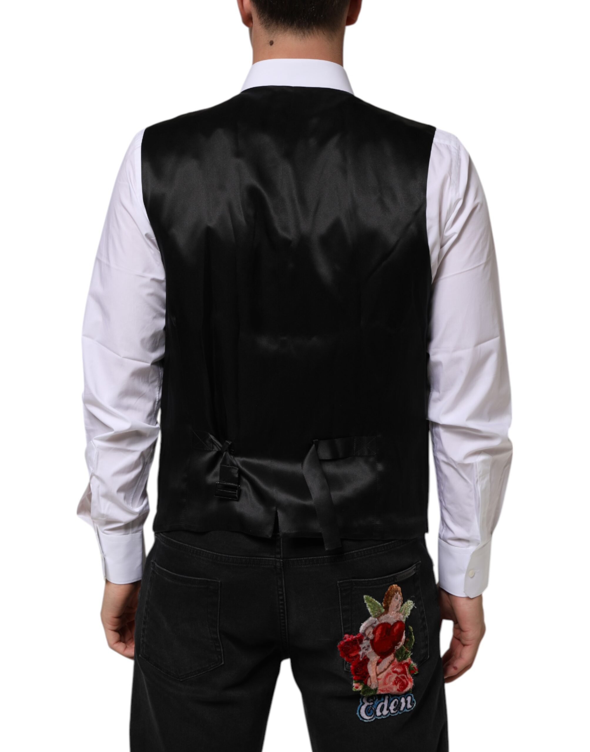 Dolce & Gabbana Purple Wool Dress Formal Waistcoat Vest - Image 4