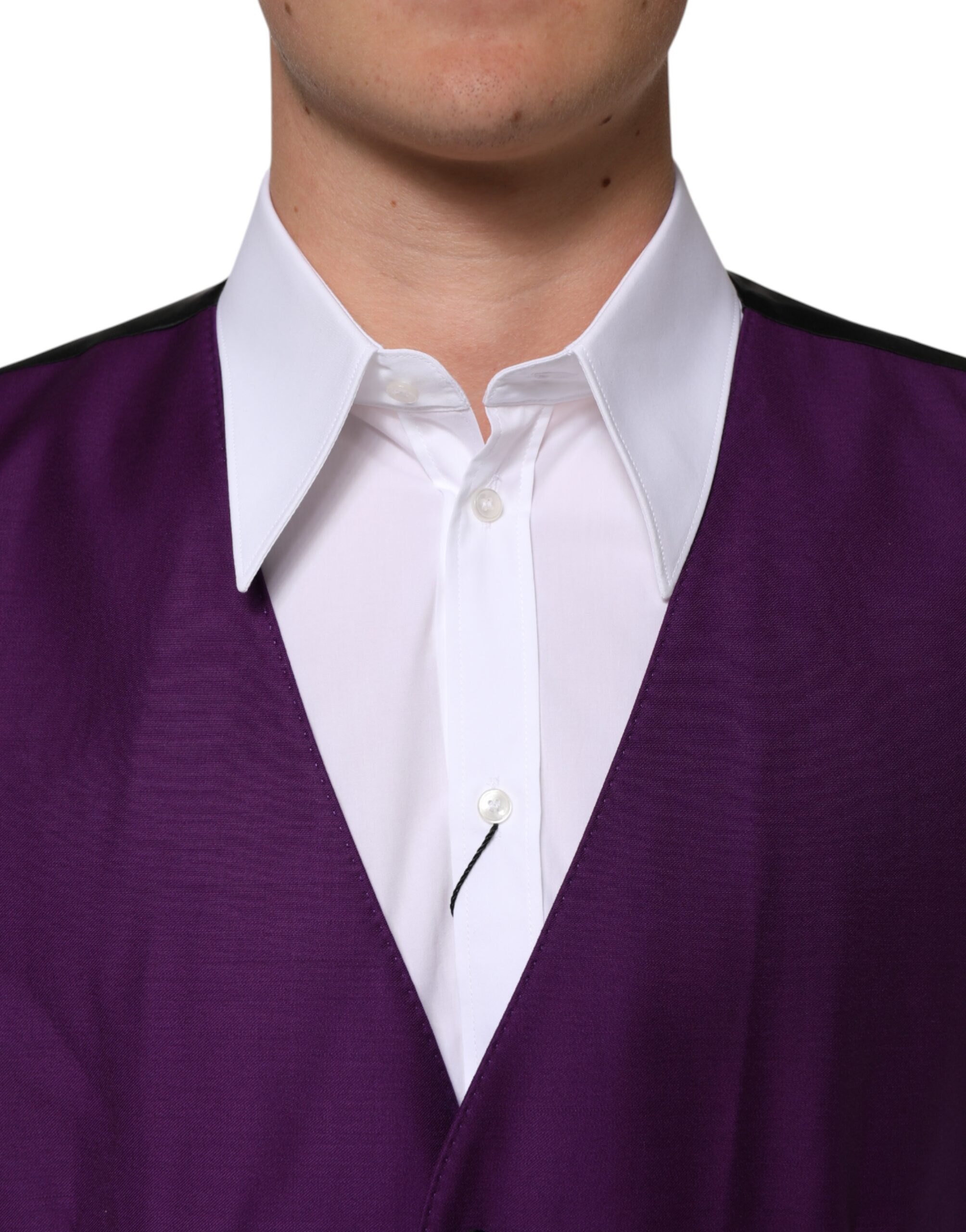 Dolce & Gabbana Purple Wool Dress Formal Waistcoat Vest - Image 5