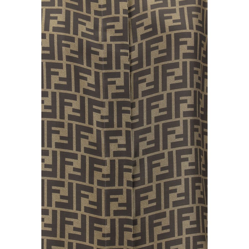 Fendi Brown Silk Pattern Shirt - Image 3