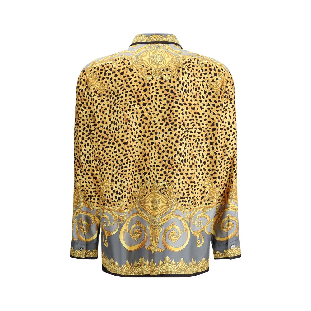 Versace Multicolor Silk Pattern Shirt - Image 2
