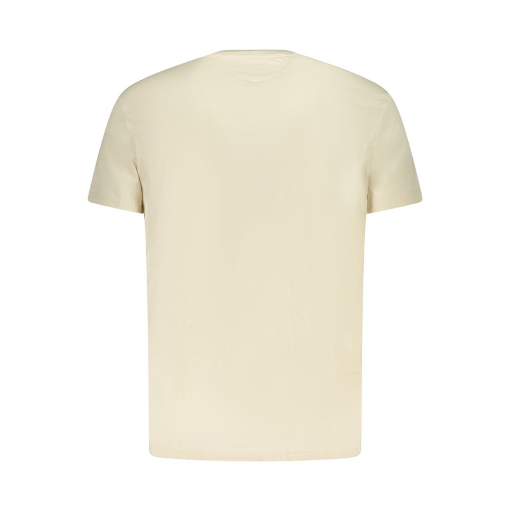 Tommy Hilfiger Beige Cotton Men's T-Shirt - Image 2