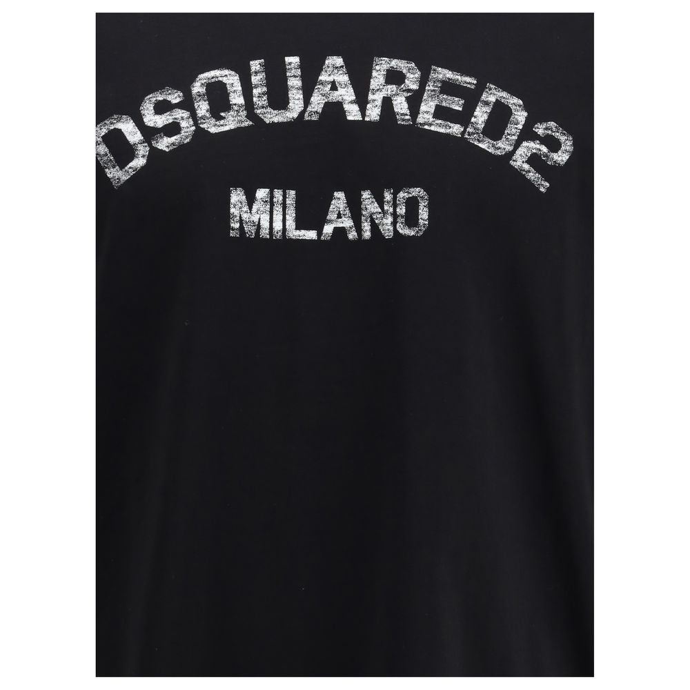 Dsquared² Black Cotton T-Shirt - Image 3