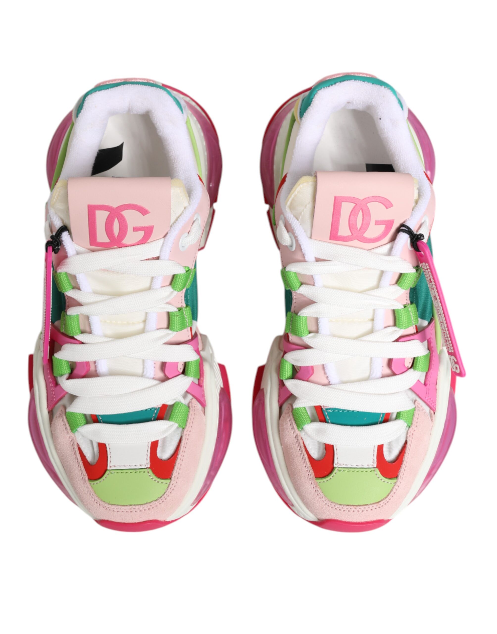 Dolce & Gabbana Multicolor Leather Airmaster Low Top Sneaker Shoes - Image 4