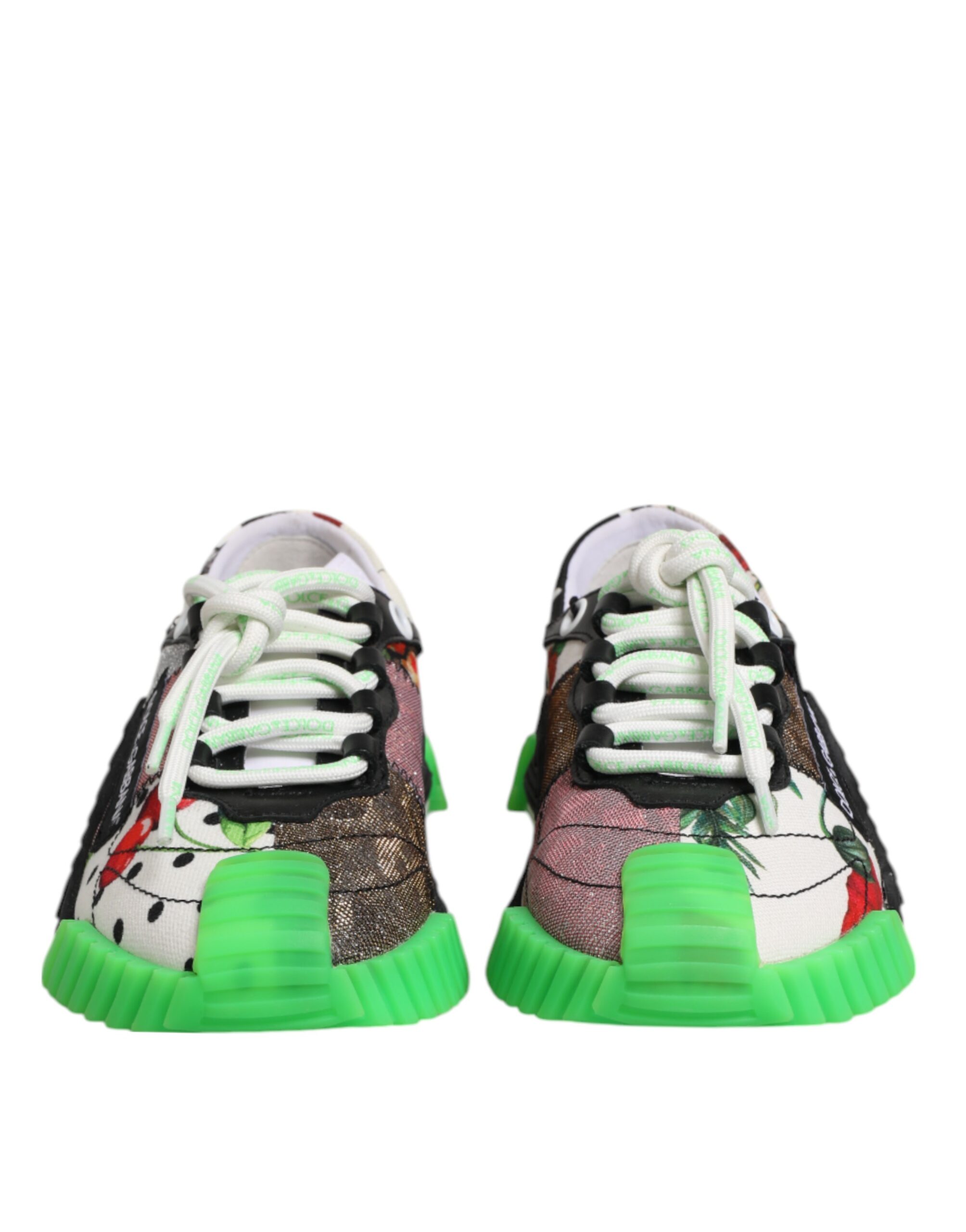 Dolce & Gabbana Multicolor DG Logo Leopard Cherry Sneaker Shoes - Image 4