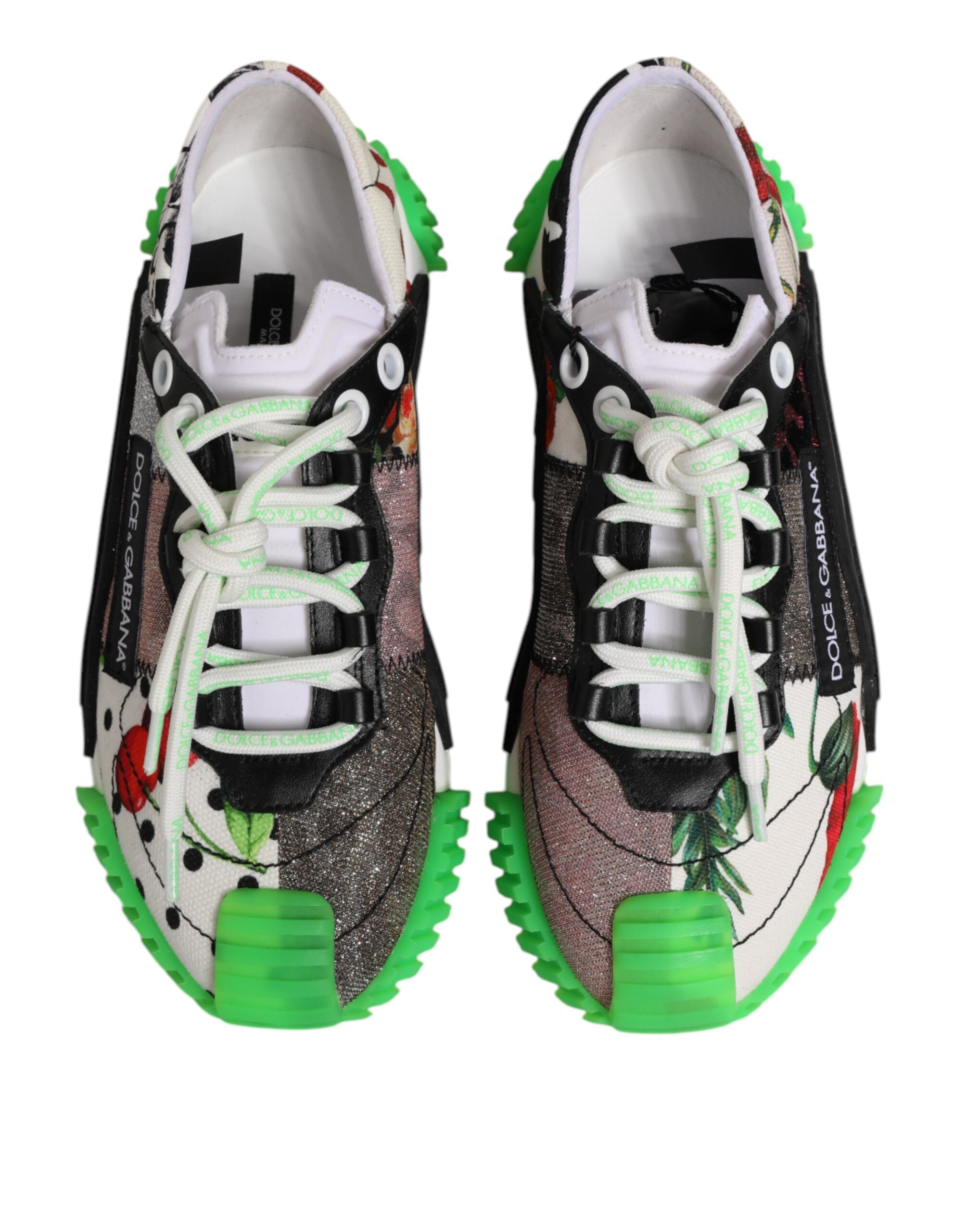 Dolce & Gabbana Multicolor DG Logo Leopard Cherry Sneaker Shoes - Image 5