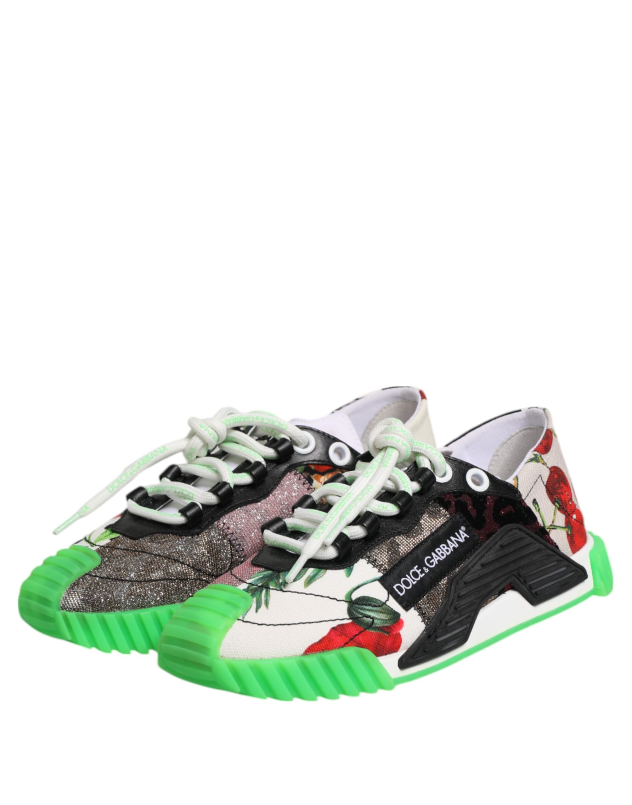 Dolce & Gabbana Multicolor DG Logo Leopard Cherry Sneaker Shoes - Image 6