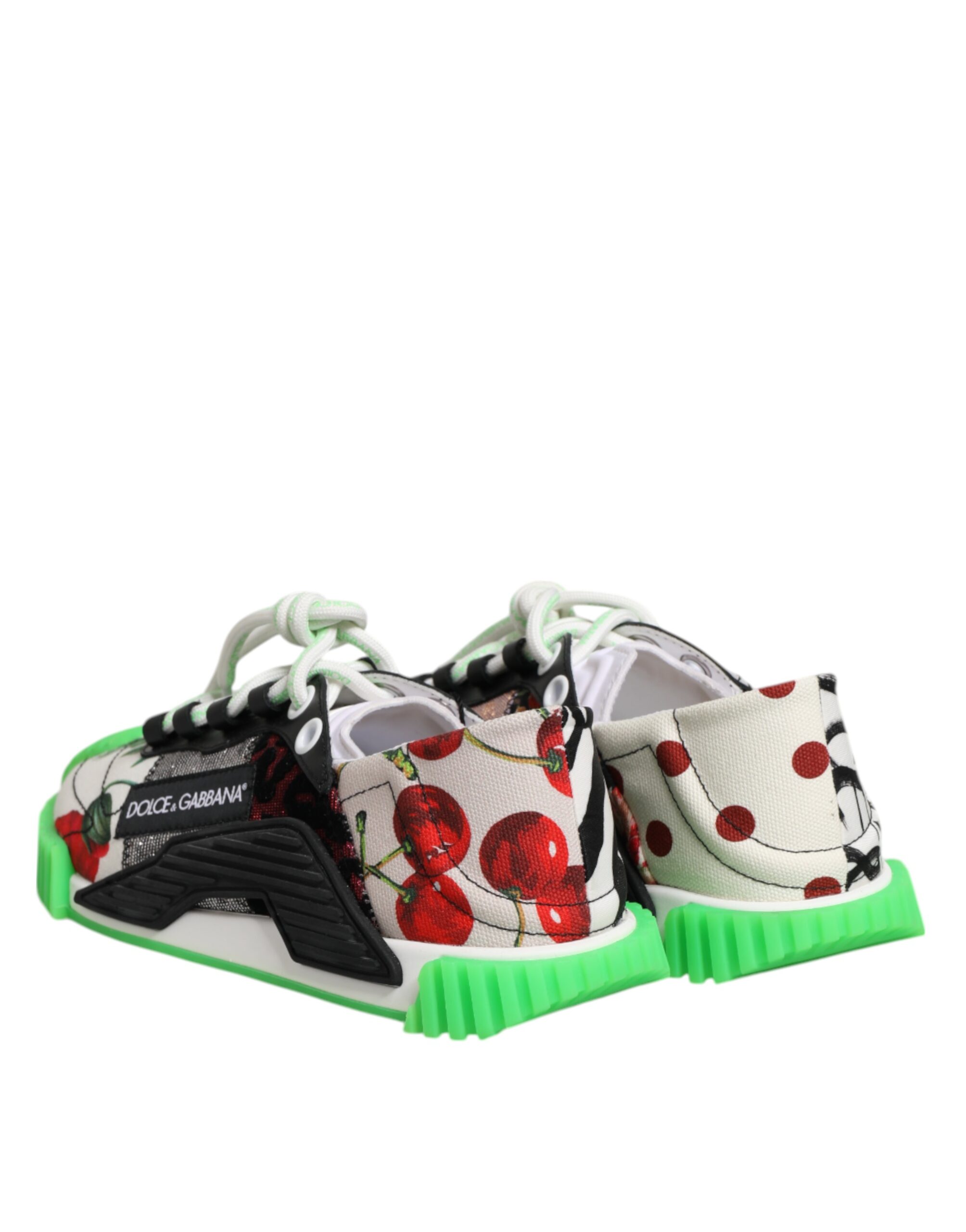 Dolce & Gabbana Multicolor DG Logo Leopard Cherry Sneaker Shoes - Image 7