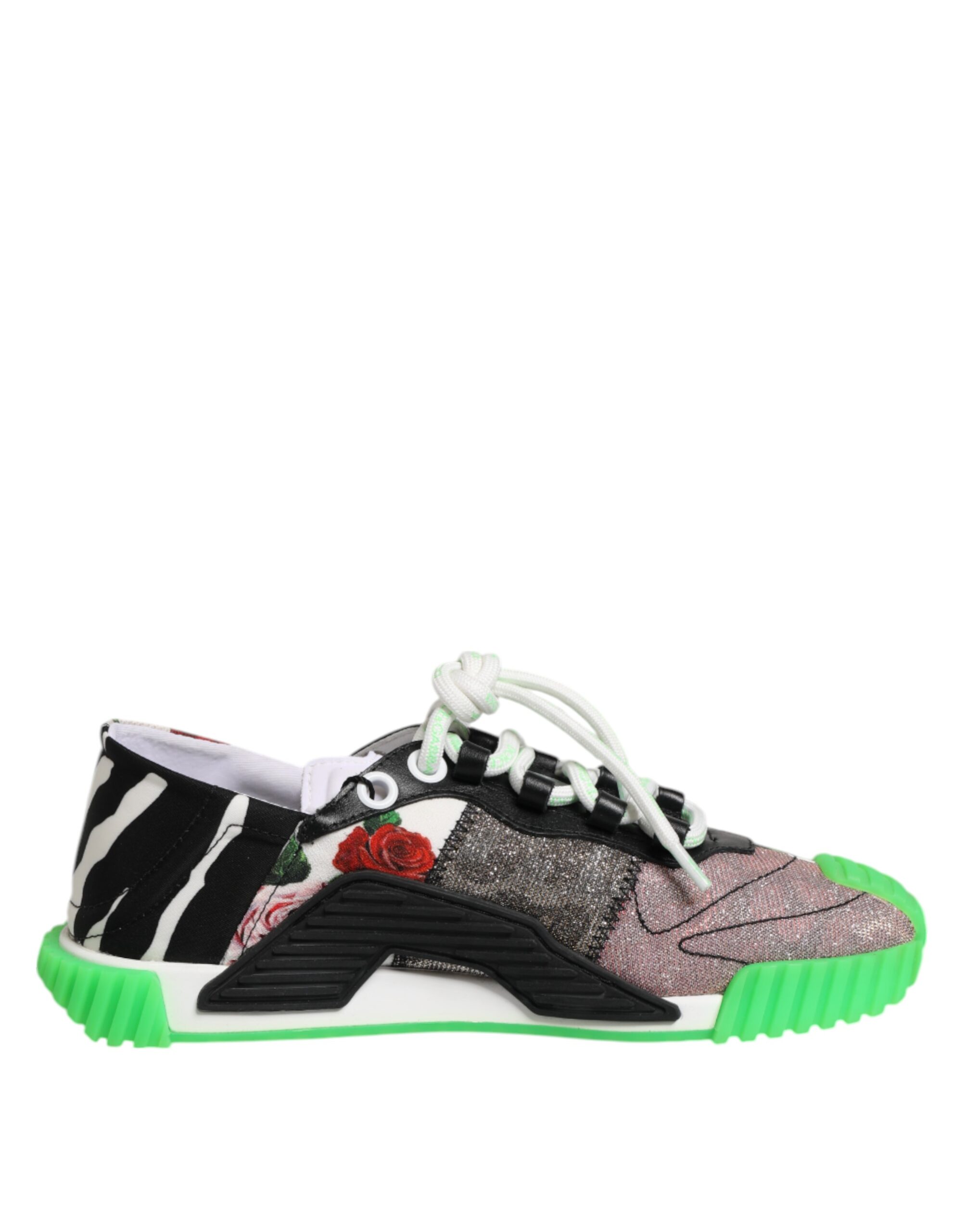 Dolce & Gabbana Multicolor DG Logo Leopard Cherry Sneaker Shoes - Image 2