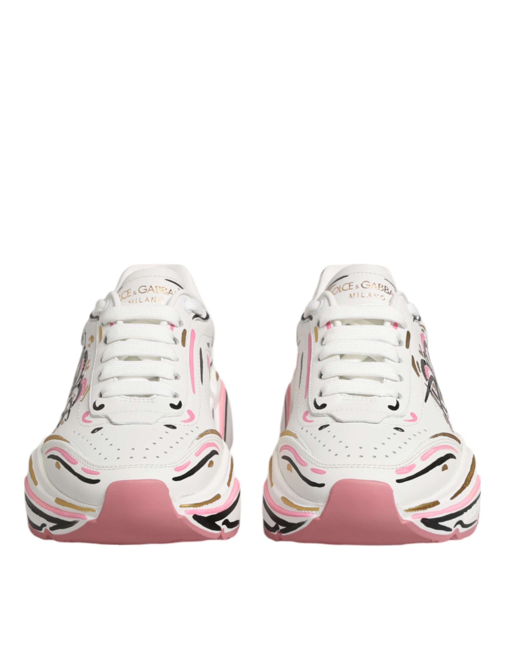 Dolce & Gabbana Multicolor Hand Painted DAYMASTER Sneaker Shoes - Image 4