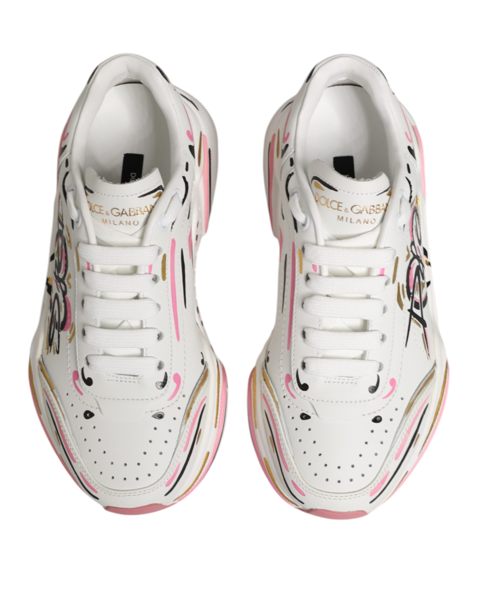 Dolce & Gabbana Multicolor Hand Painted DAYMASTER Sneaker Shoes - Image 5