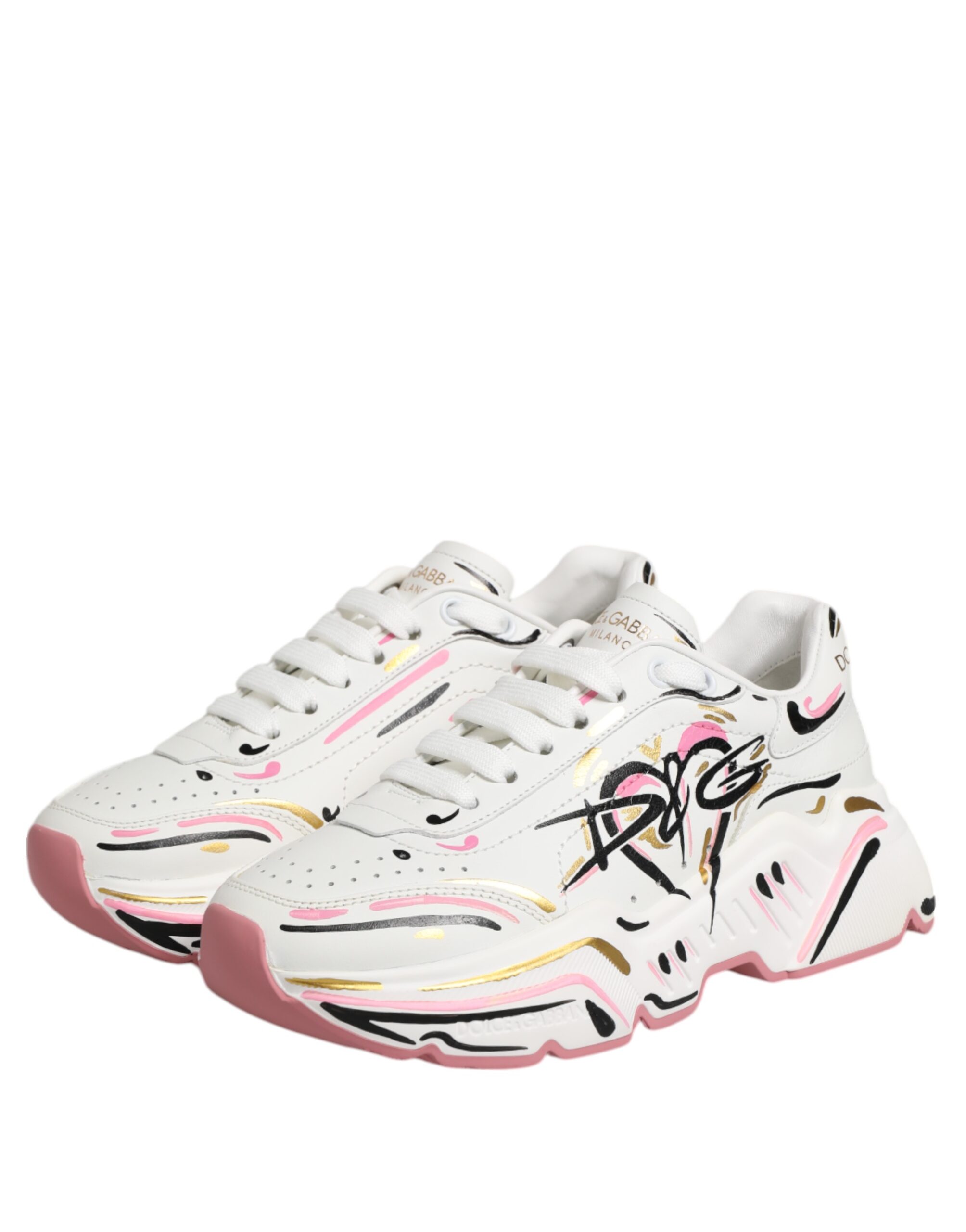 Dolce & Gabbana Multicolor Hand Painted DAYMASTER Sneaker Shoes - Image 6