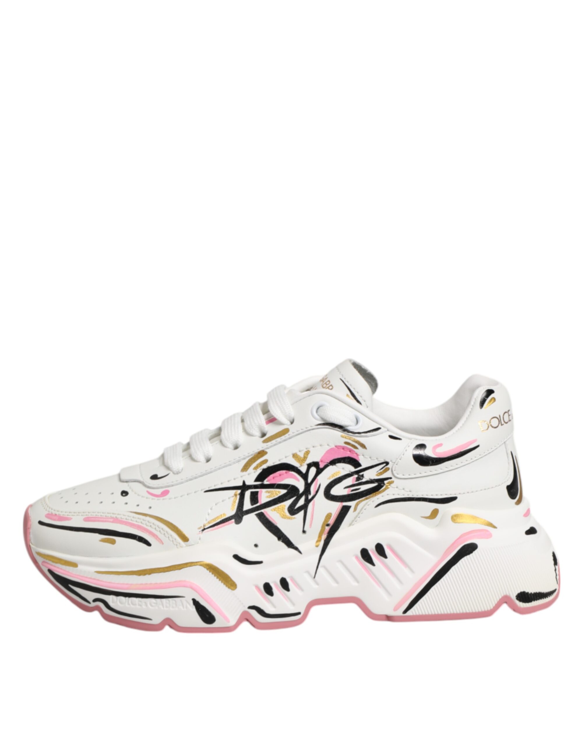 Dolce & Gabbana Multicolor Hand Painted DAYMASTER Sneaker Shoes - Image 8