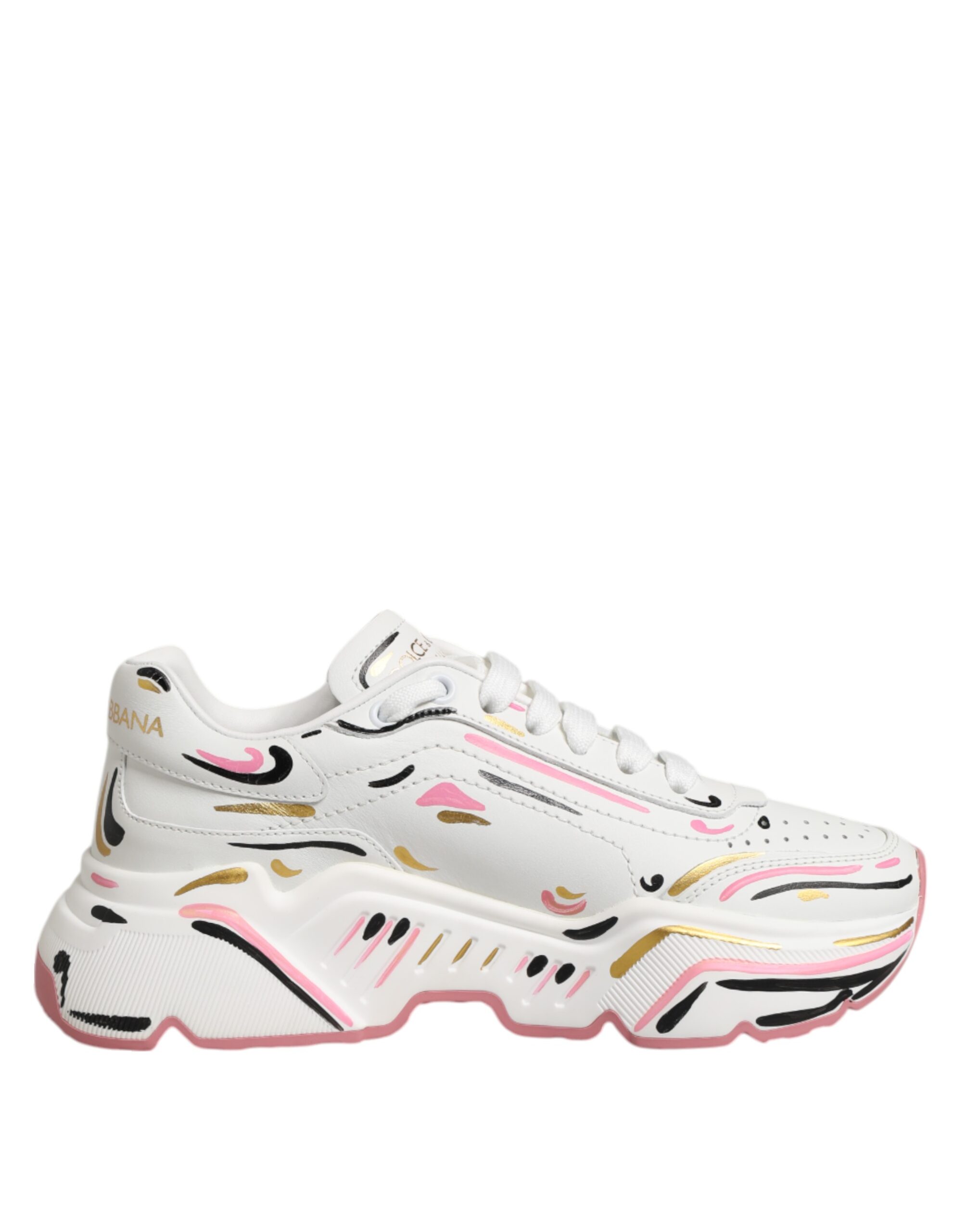 Dolce & Gabbana Multicolor Hand Painted DAYMASTER Sneaker Shoes - Image 2