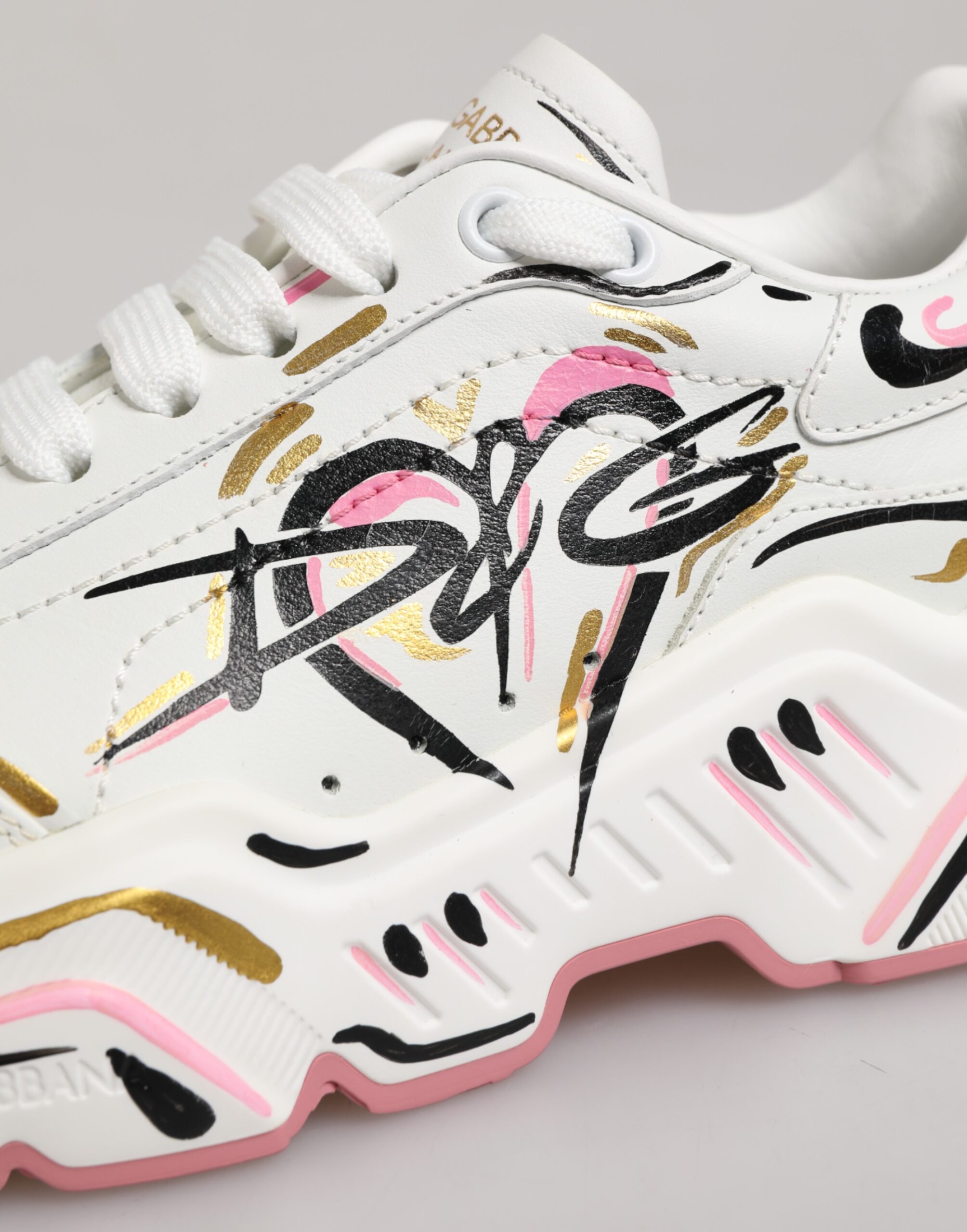 Dolce & Gabbana Multicolor Hand Painted DAYMASTER Sneaker Shoes - Image 3