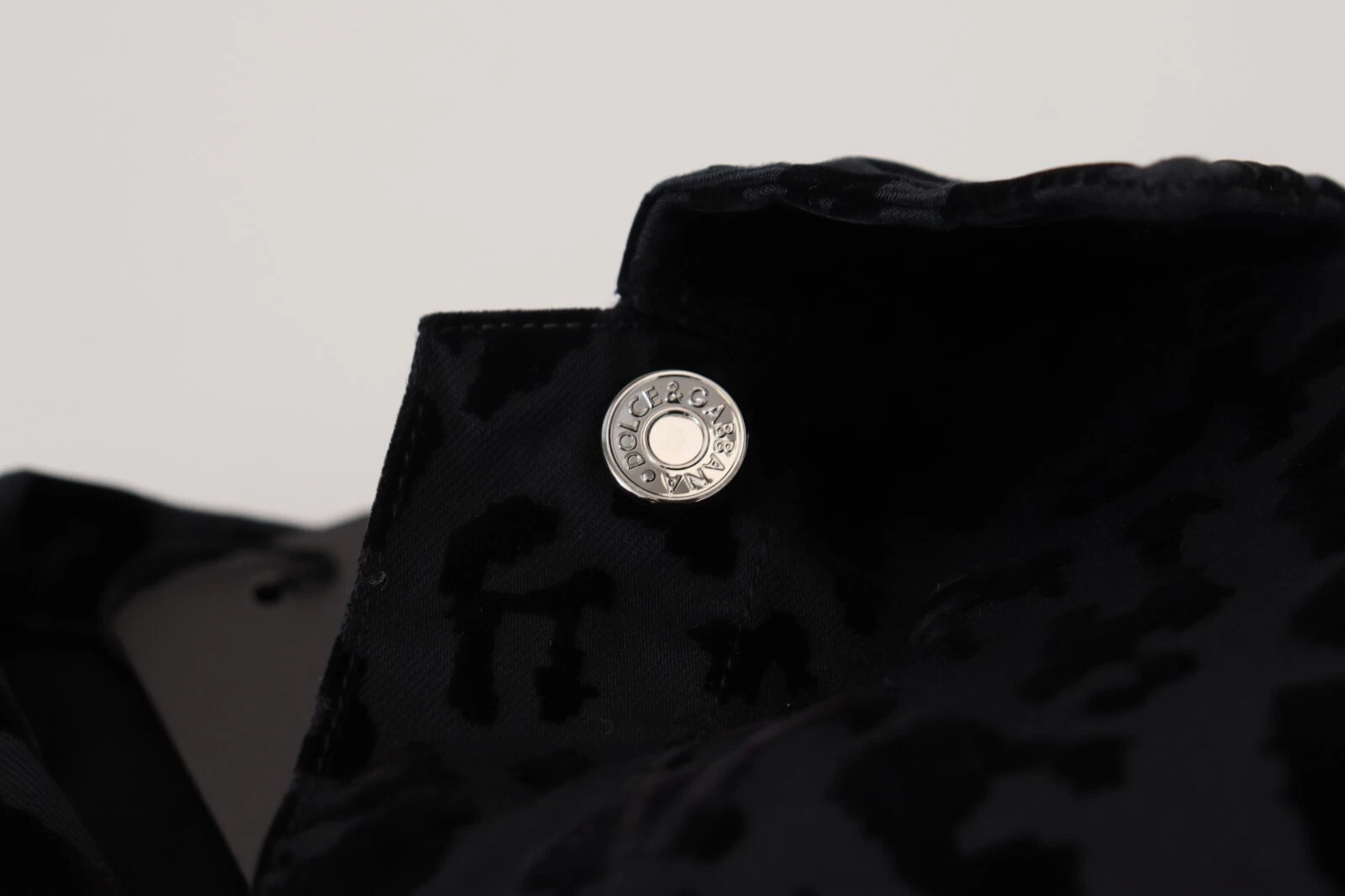 Dolce & Gabbana Cotton Black Leopard Long Sleeve Denim Jacket - Image 5
