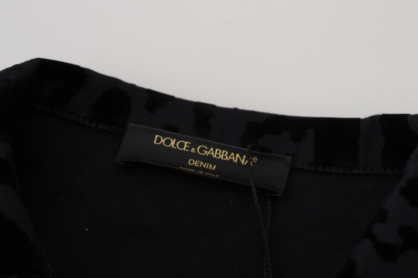 Dolce & Gabbana Cotton Black Leopard Long Sleeve Denim Jacket - Image 7