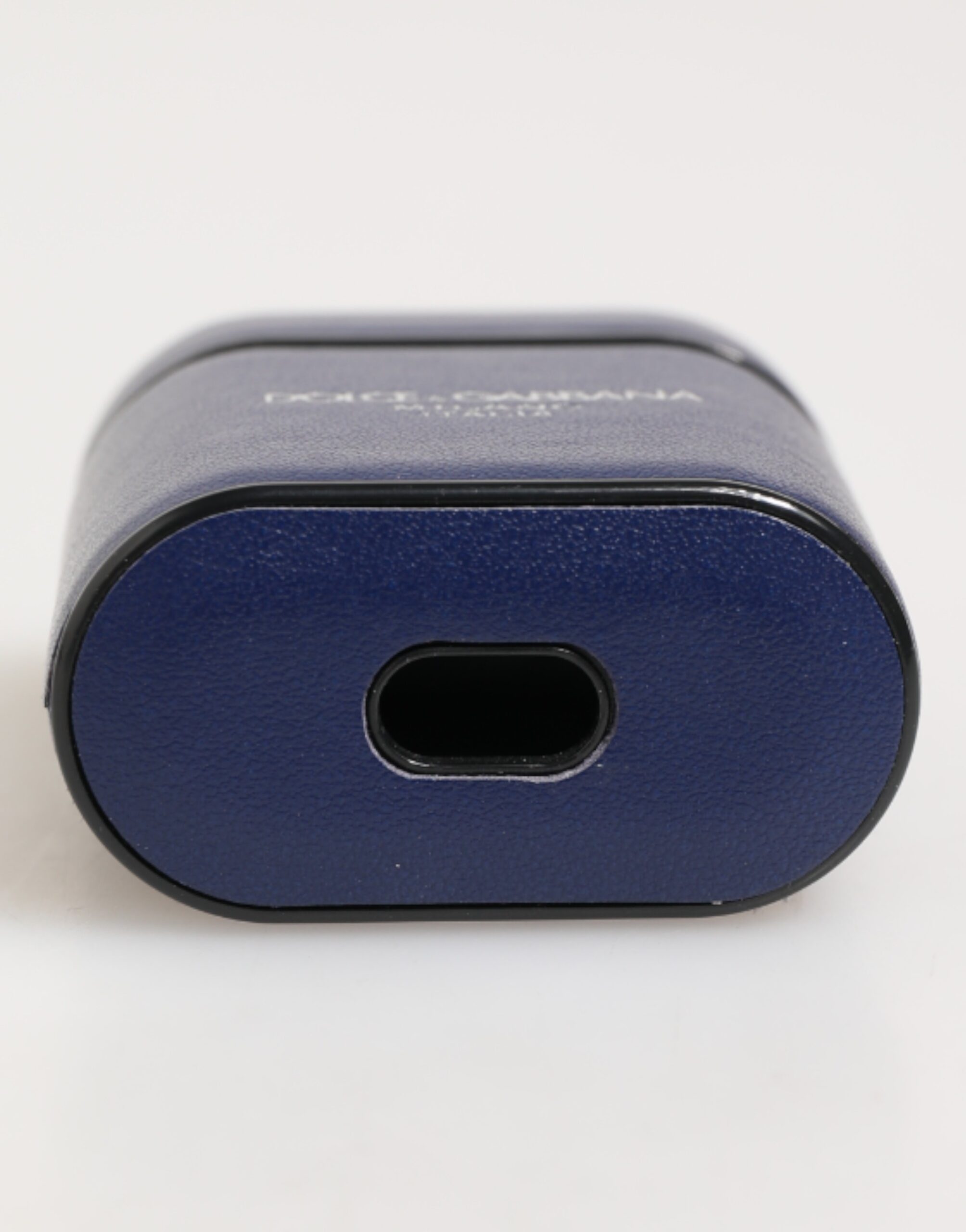 Dolce & Gabbana Blue Leather Logo Print Flip Holder Men Airpods Case - Image 5