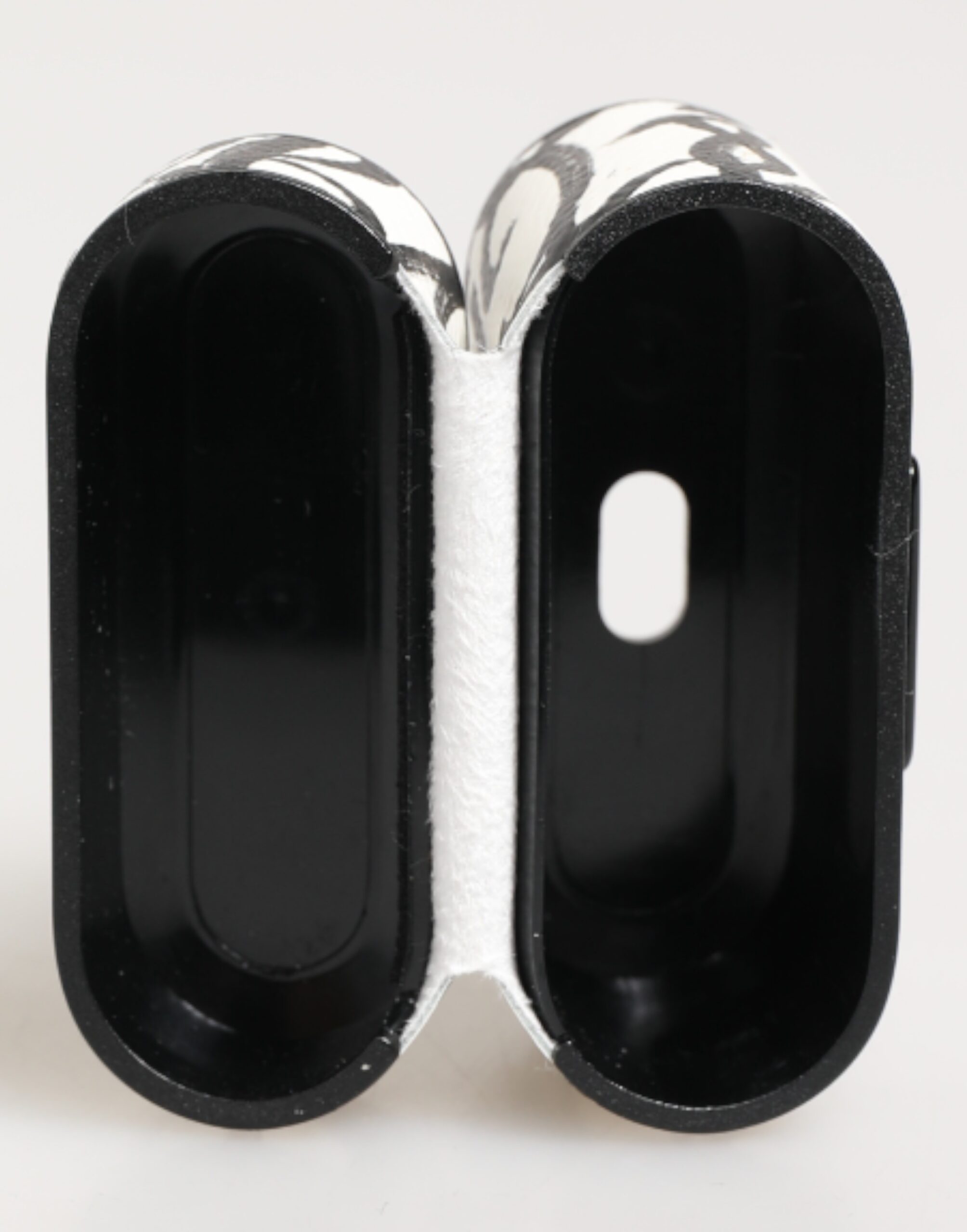 Dolce & Gabbana Black White Leather Monogram Print Logo Holder Airpods Case - Image 7