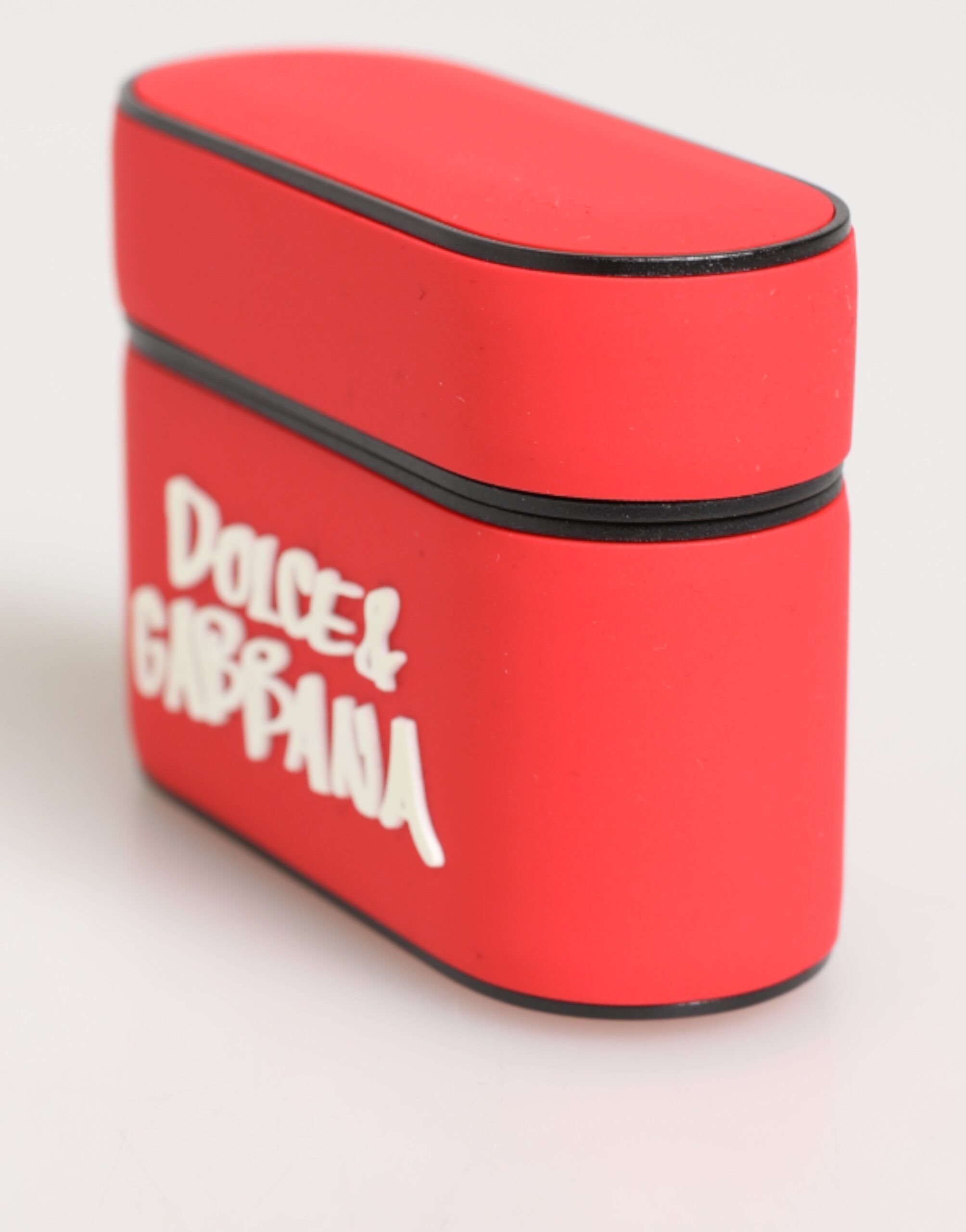 Dolce & Gabbana Red PVC DG Logo Embossed Men Flip Holder Airpods Case - Image 3