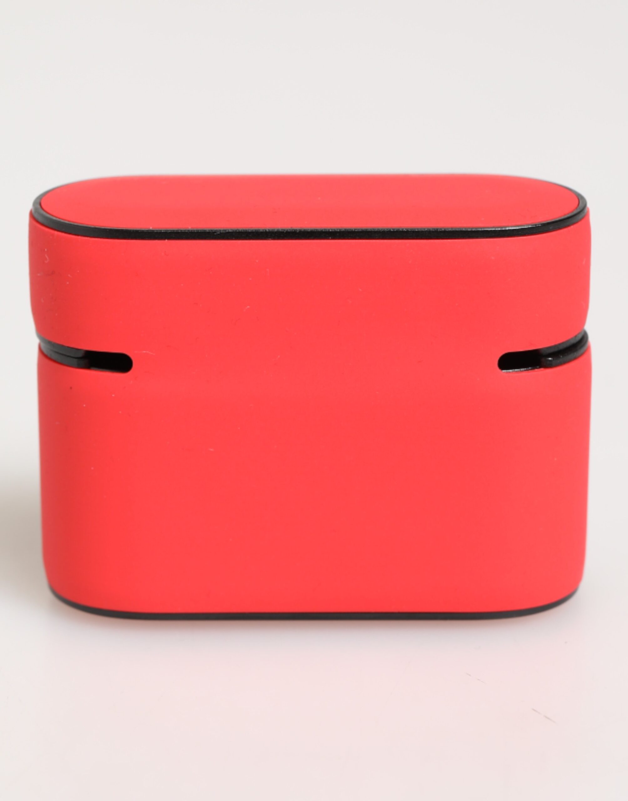Dolce & Gabbana Red PVC DG Logo Embossed Men Flip Holder Airpods Case - Image 4