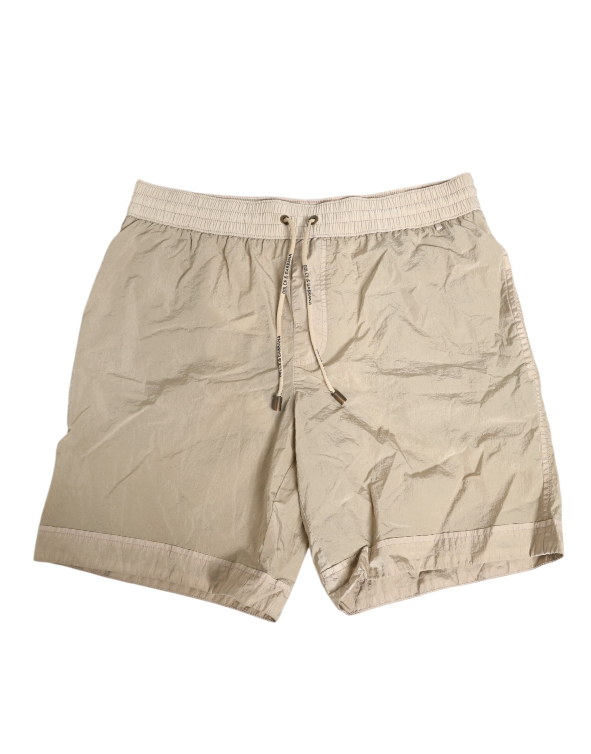 Dolce & Gabbana Beige Nylon Beachwear Men Boxer Short Swimwear - Image 2