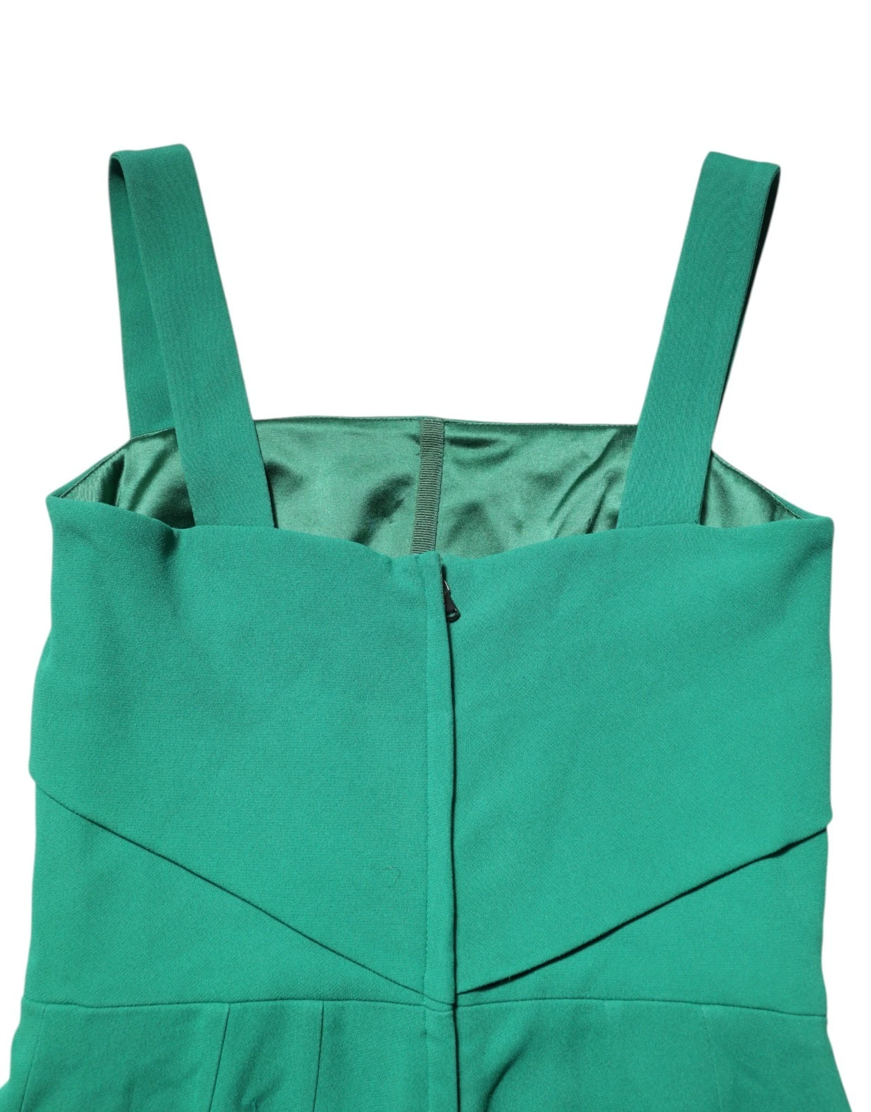 Dolce & Gabbana Dark Green Sleeveless Rayon Bodycon Dress - Image 8