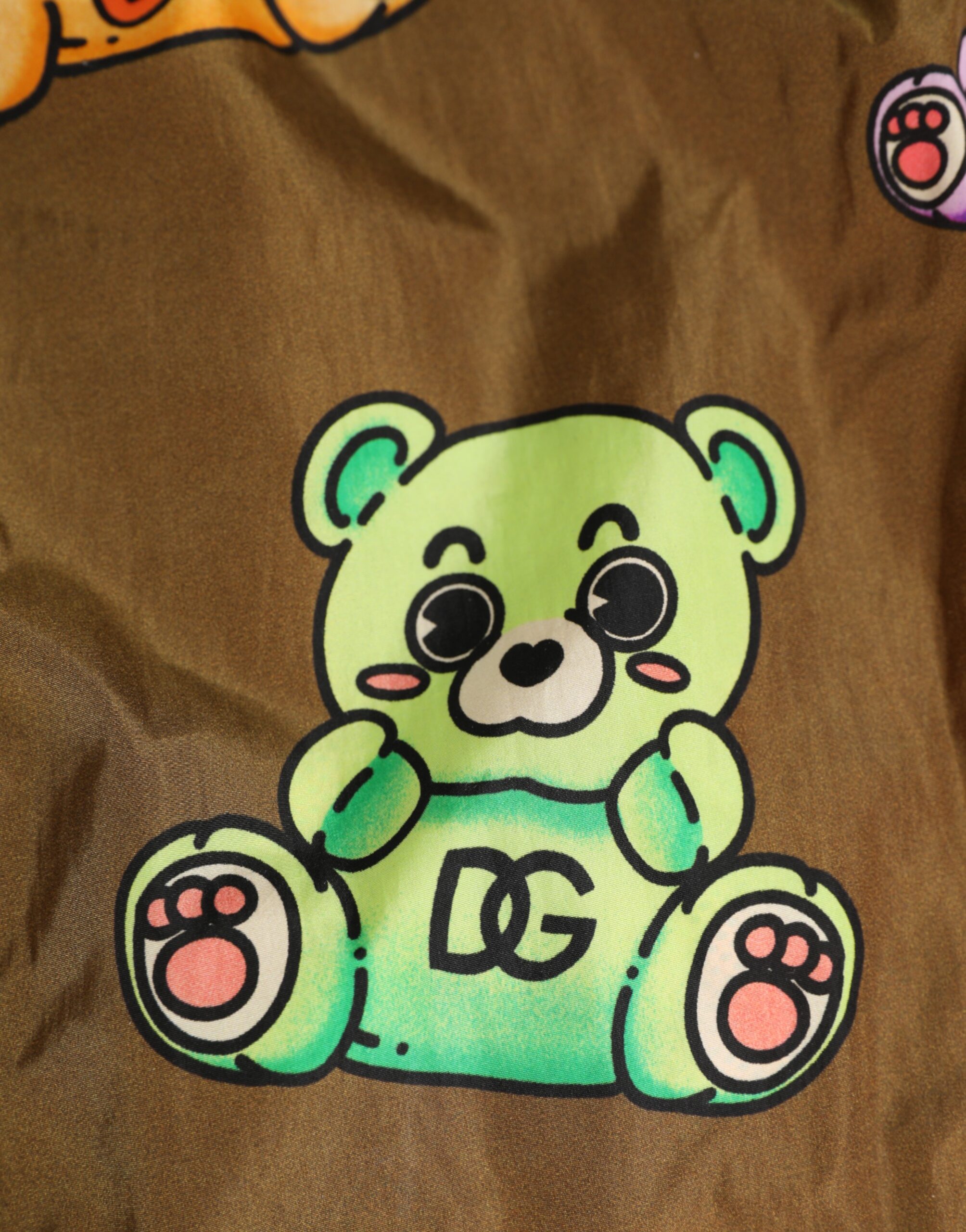 Dolce & Gabbana Brown Multicolor Teddy Bear Men Shorts Swimwear - Image 3