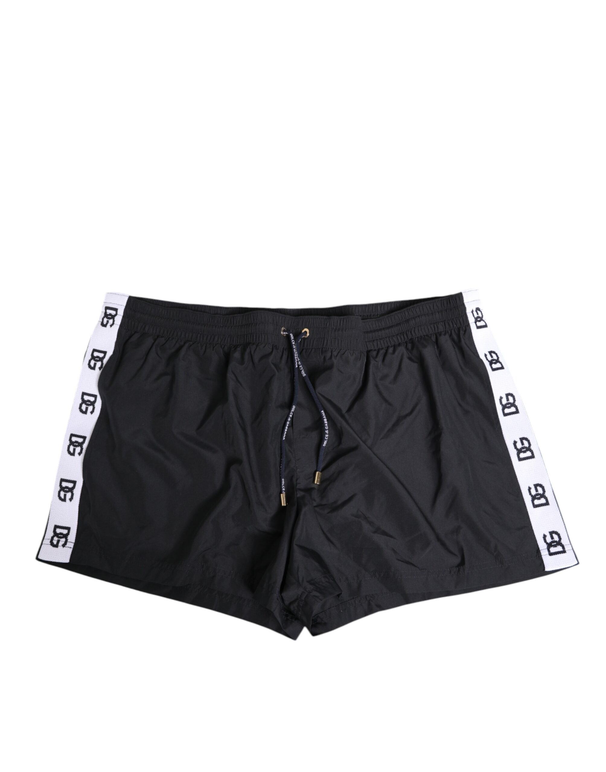 Dolce & Gabbana Black Nylon Side Logo Tape Shorts Swimwear - Image 2