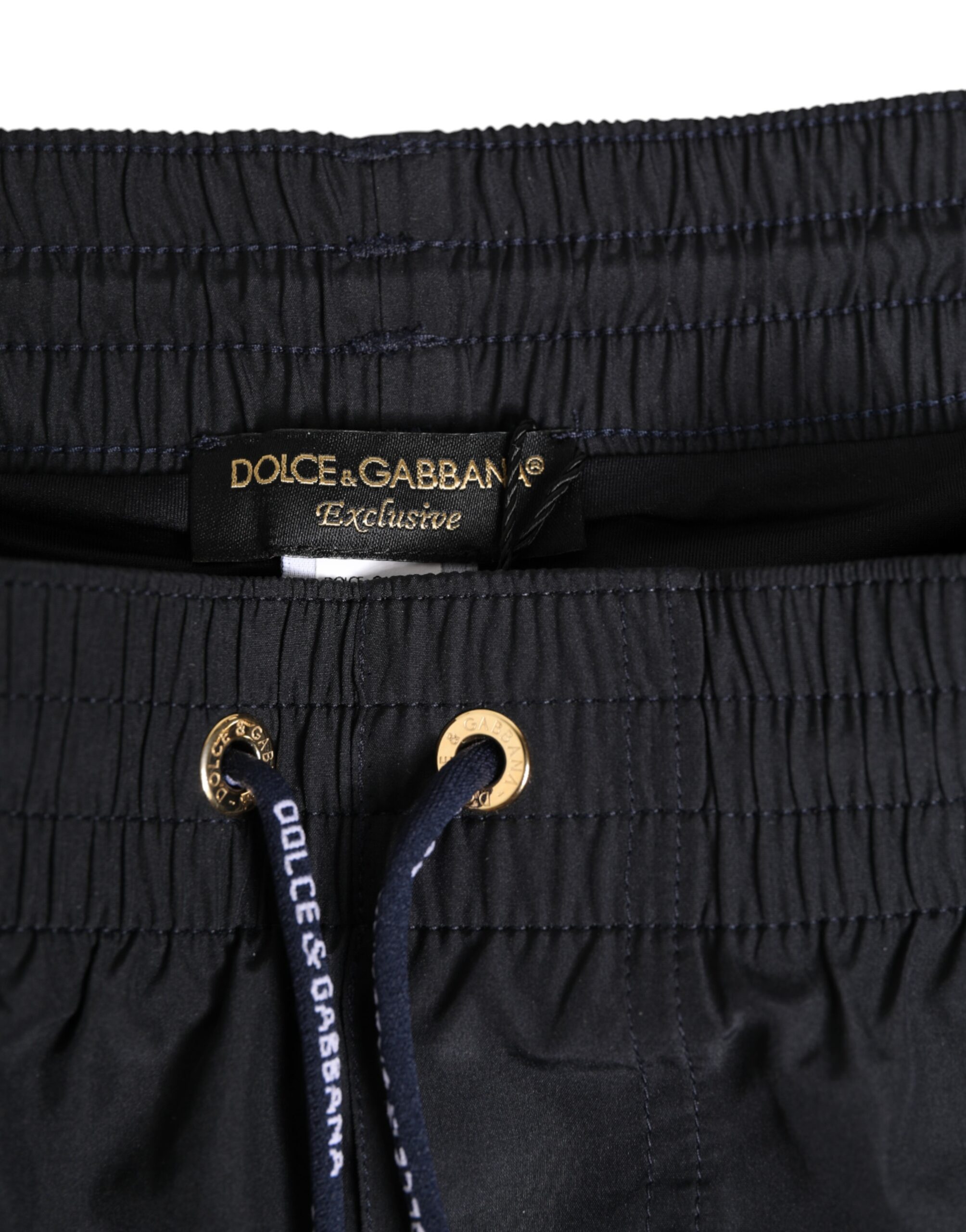 Dolce & Gabbana Black Nylon Side Logo Tape Shorts Swimwear - Image 4